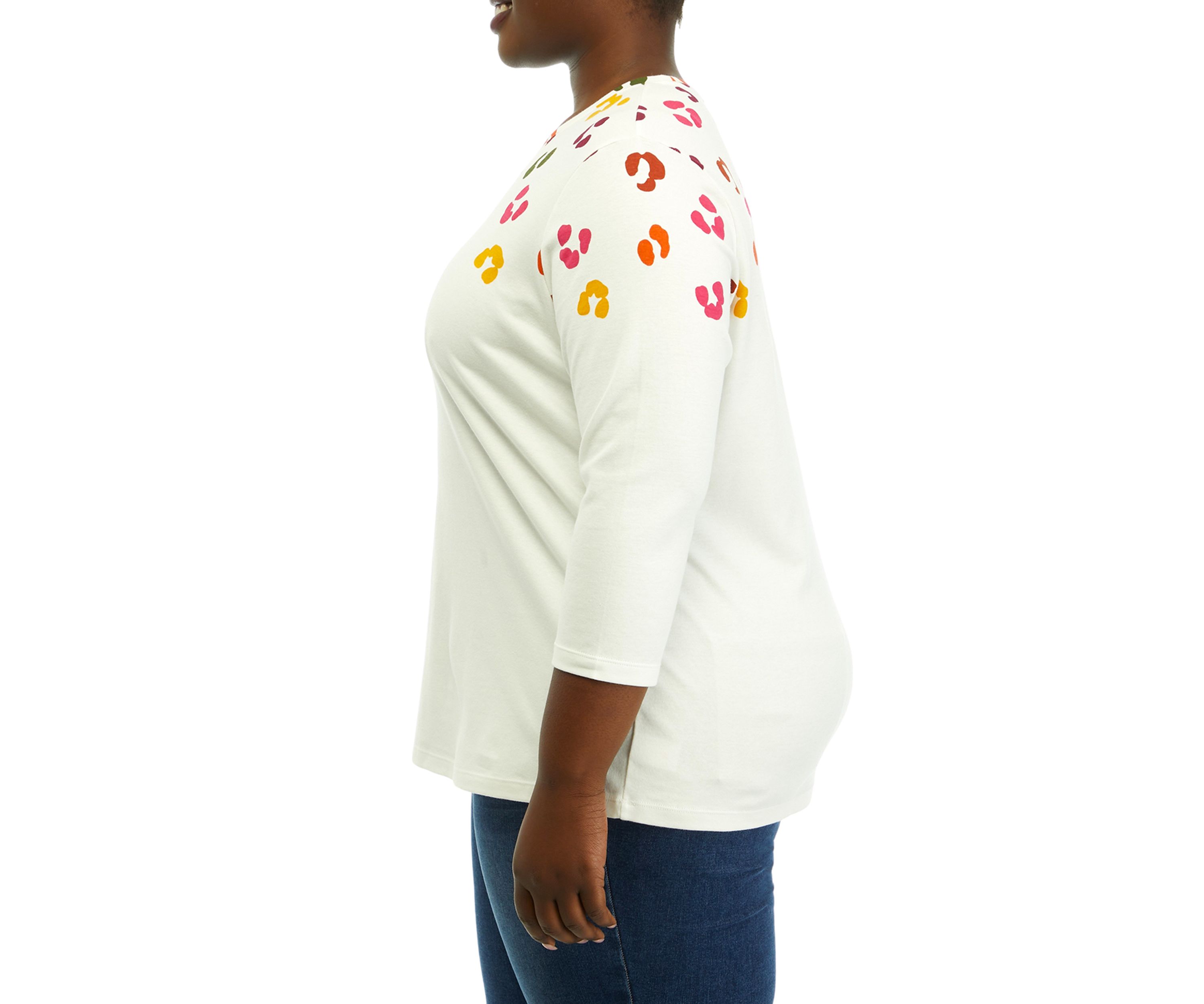 Plus Size Placement Printed Top