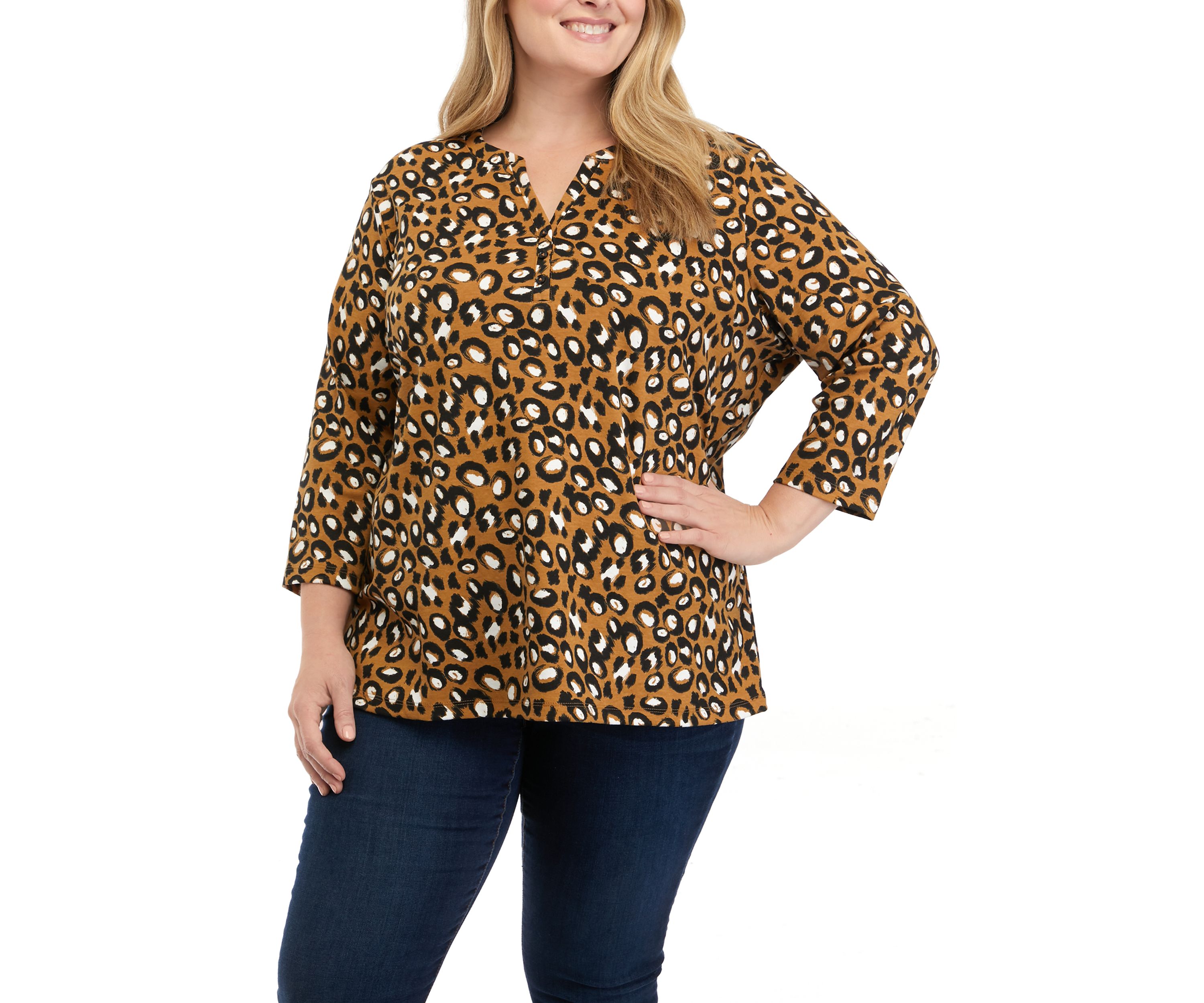 Plus Size Printed Blouse