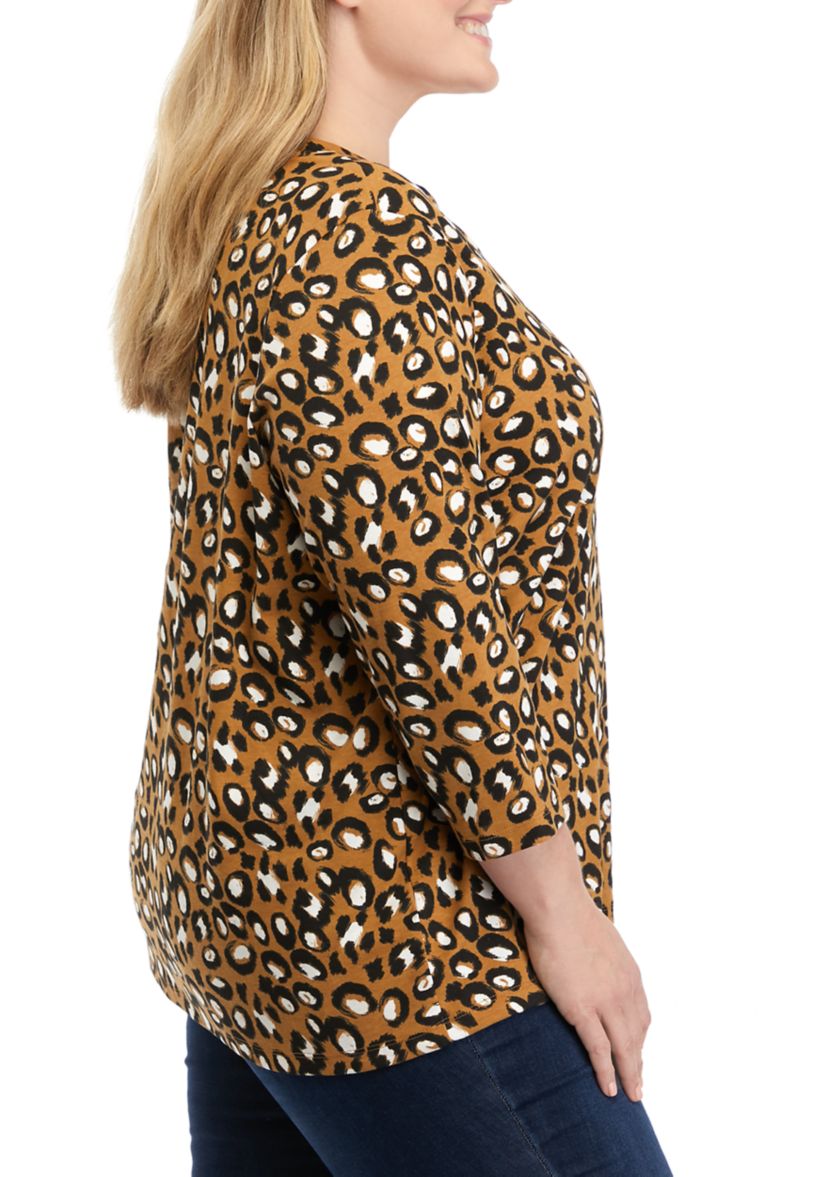Plus Size Printed Blouse