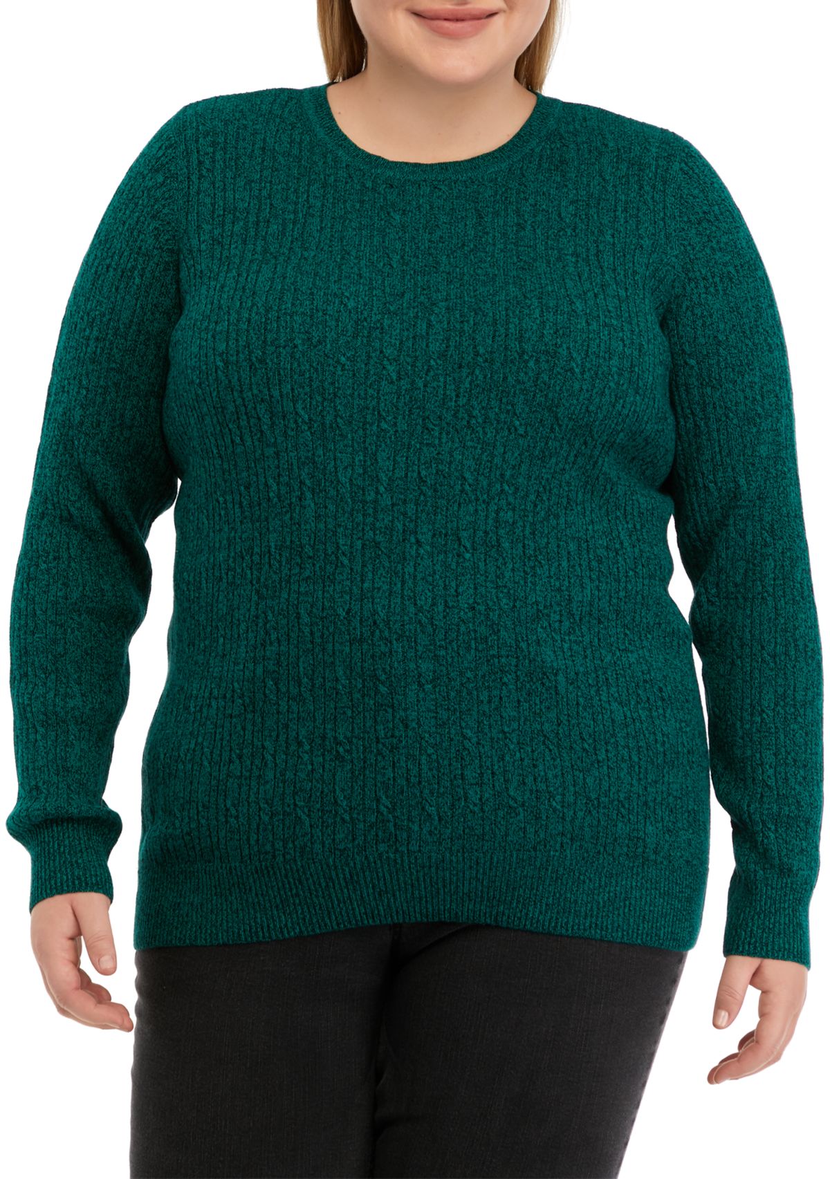 Plus Size Cable Knit Sweater