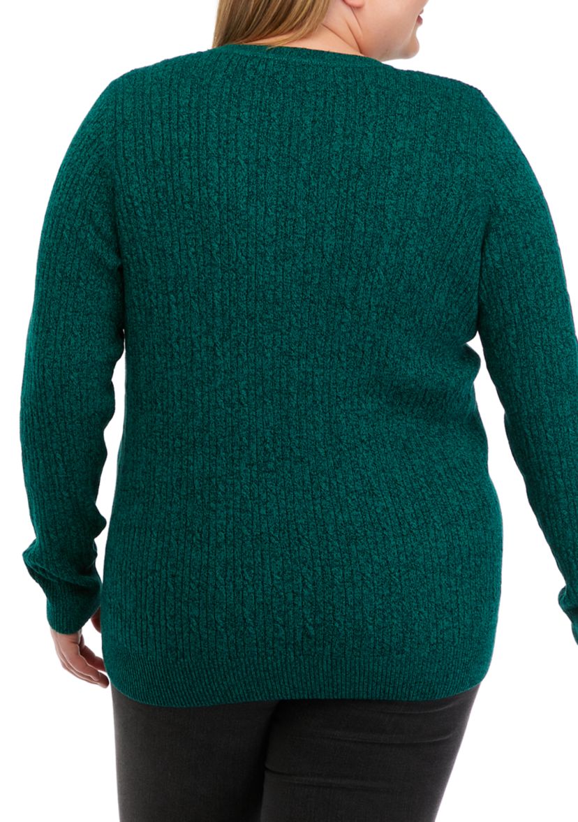 Plus Size Cable Knit Sweater