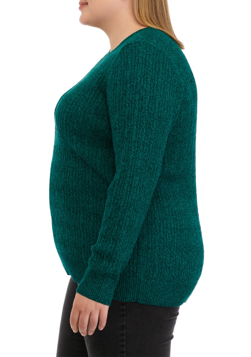 Plus Size Cable Knit Sweater