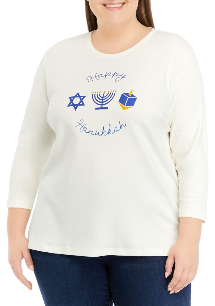 Plus Size Happy Holidays Graphic Top