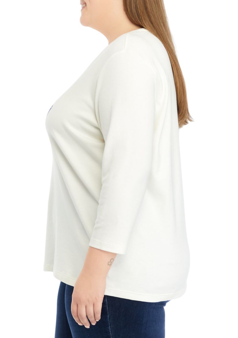 Plus Size Happy Holidays Graphic Top