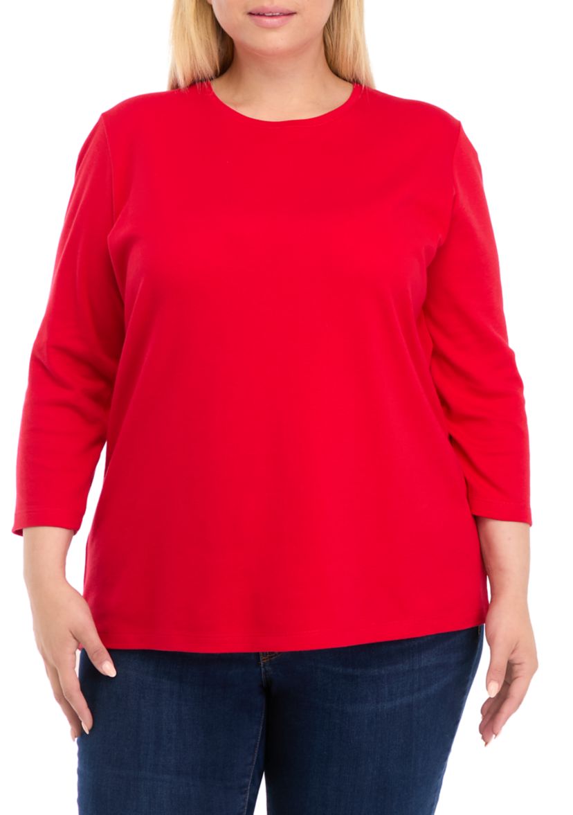 Plus Size Solid Top