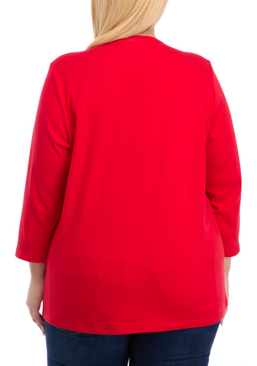 Plus Size Solid Top