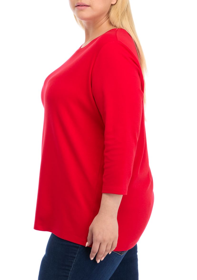 Plus Size Solid Top
