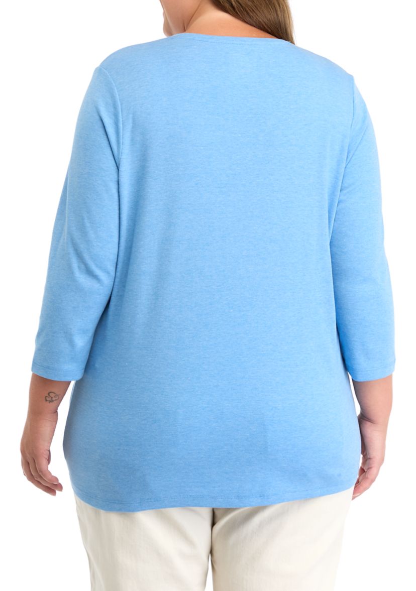 Plus Size Heather Knit Top