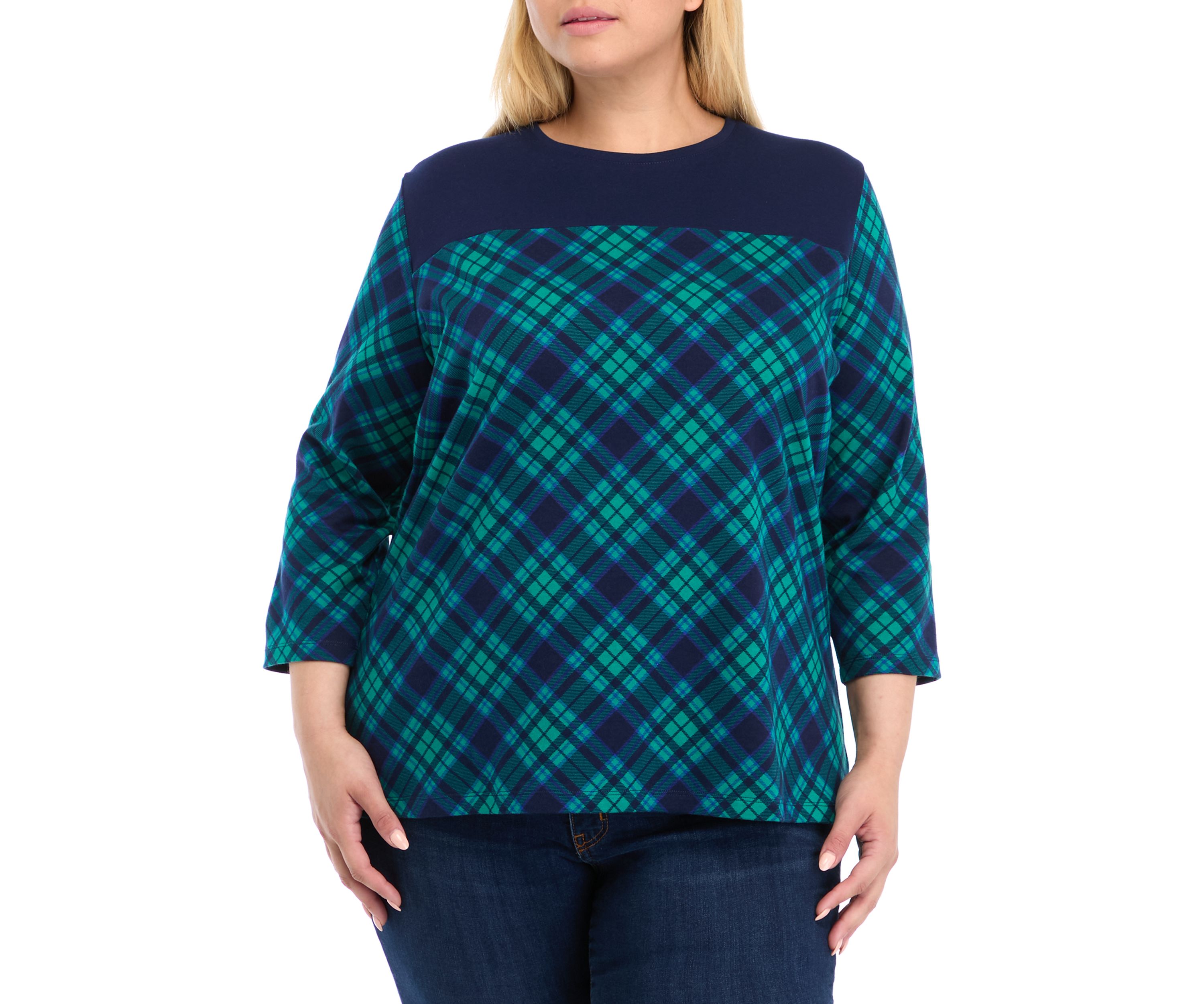 Plus Size Pieced Yoke Top
