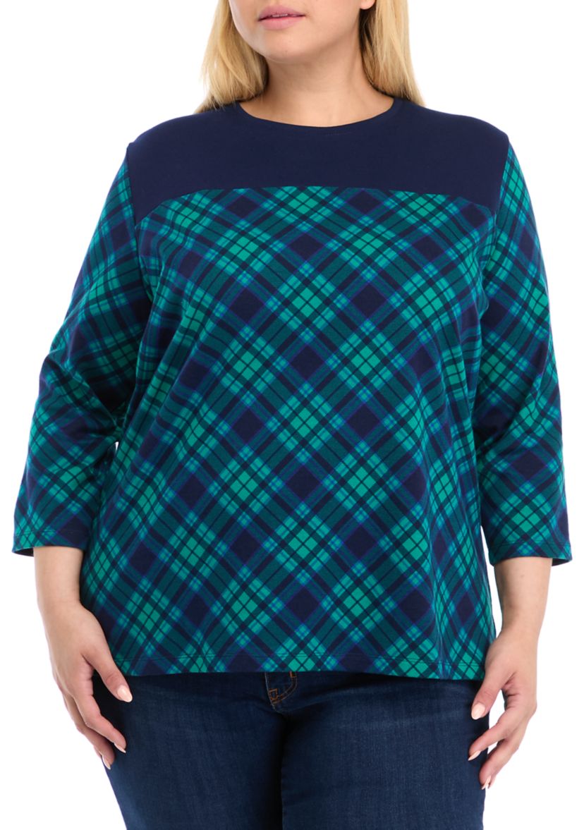Plus Size Pieced Yoke Top
