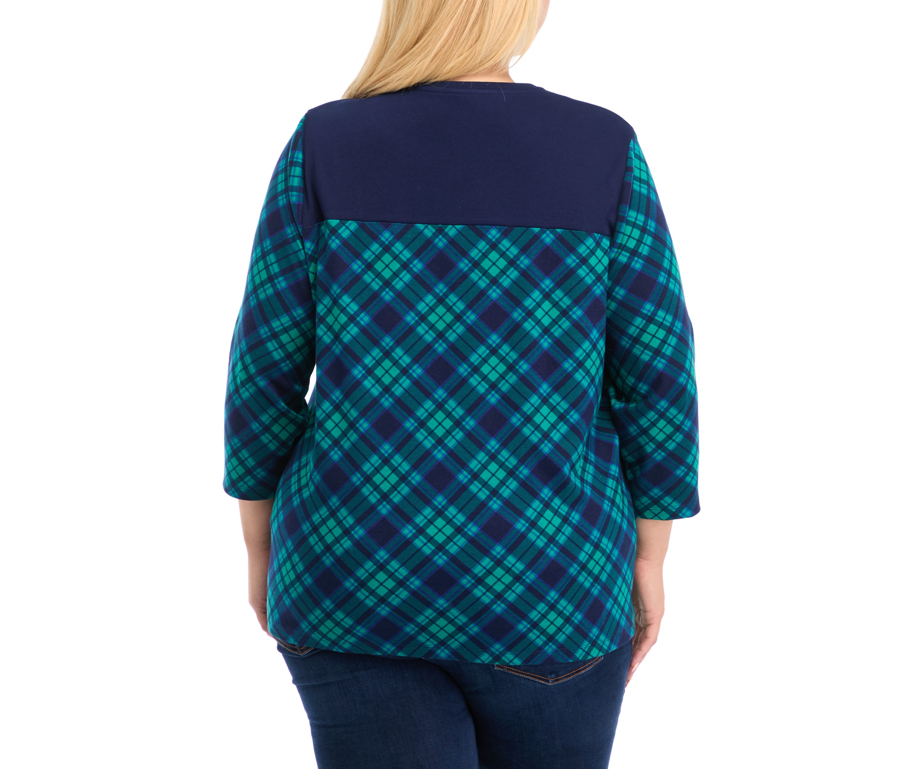 Plus Size Pieced Yoke Top
