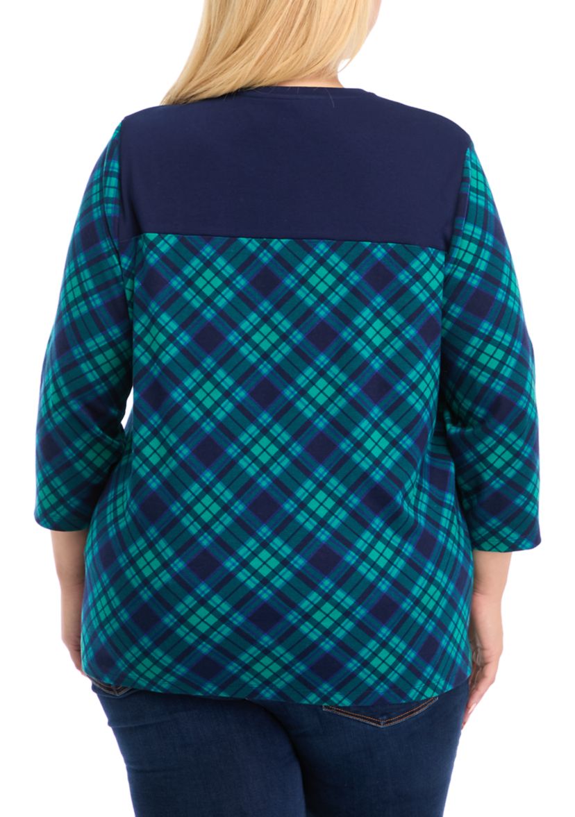Plus Size Pieced Yoke Top