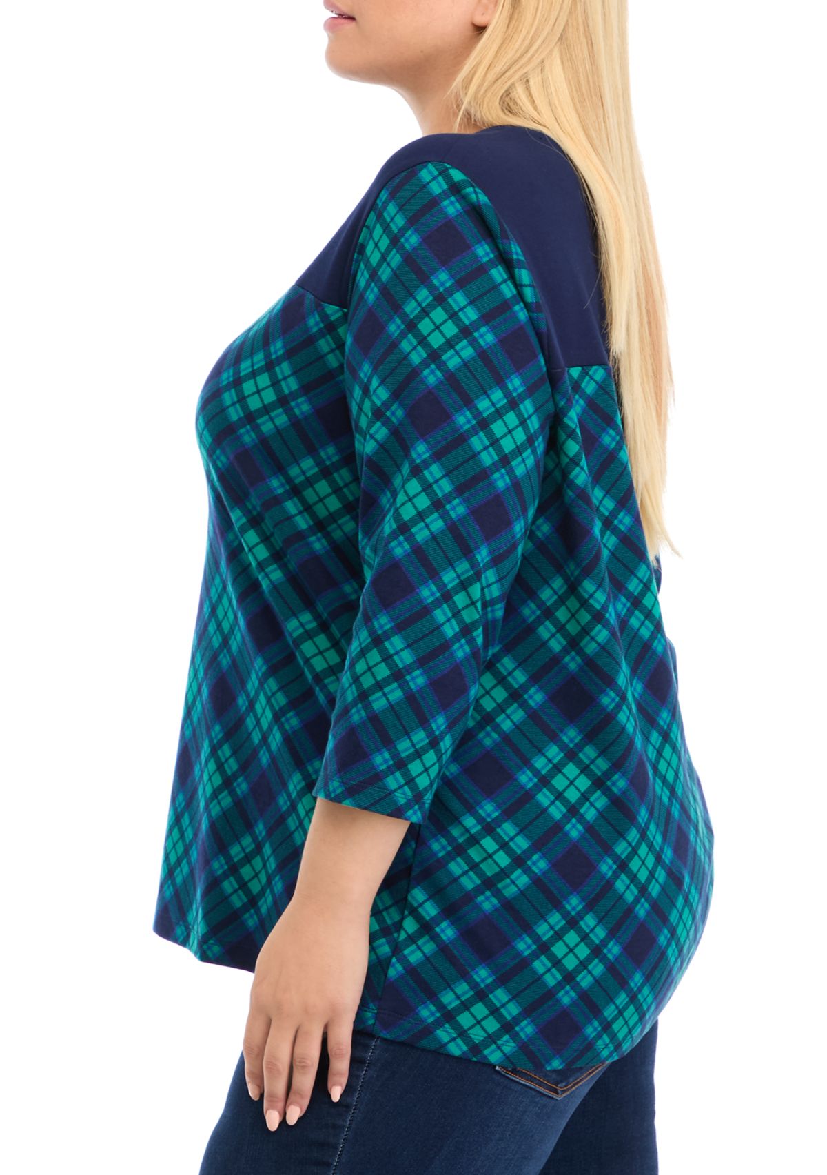 Plus Size Pieced Yoke Top