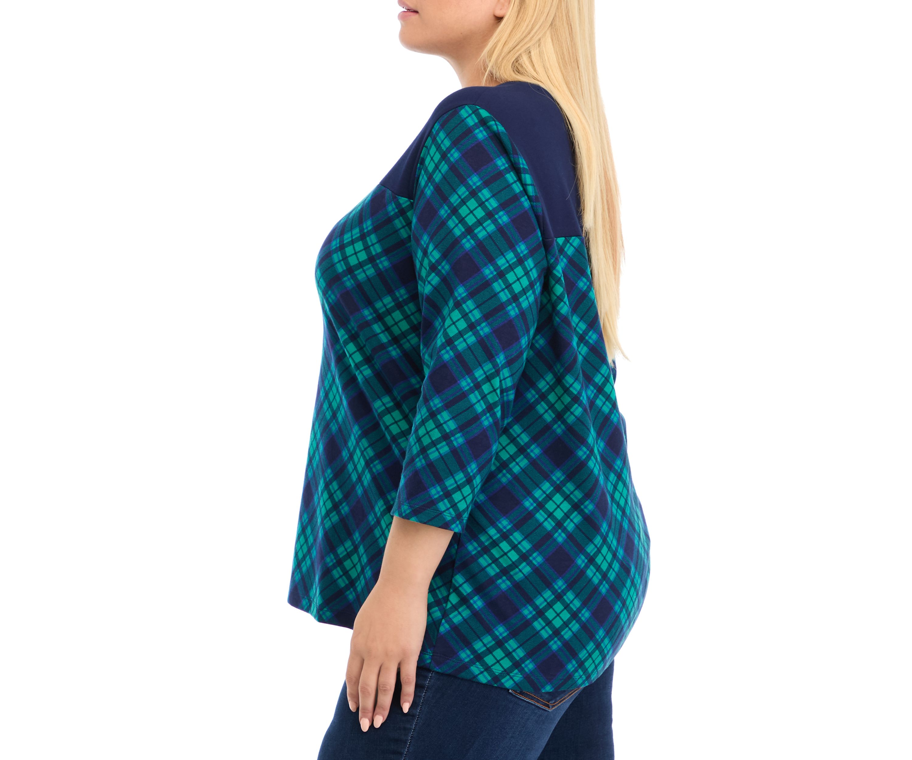 Plus Size Pieced Yoke Top