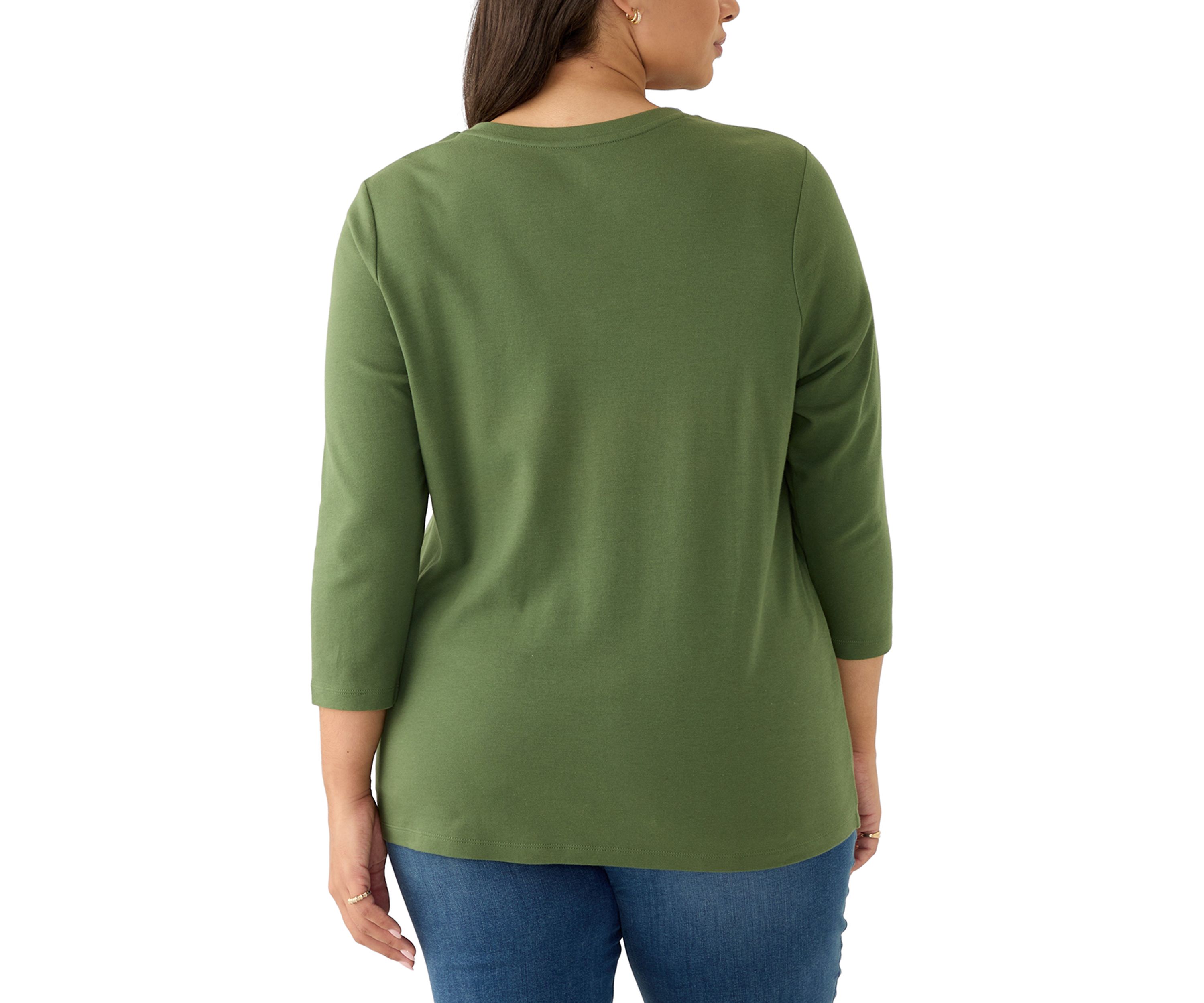 Plus Size Henley Shirt 