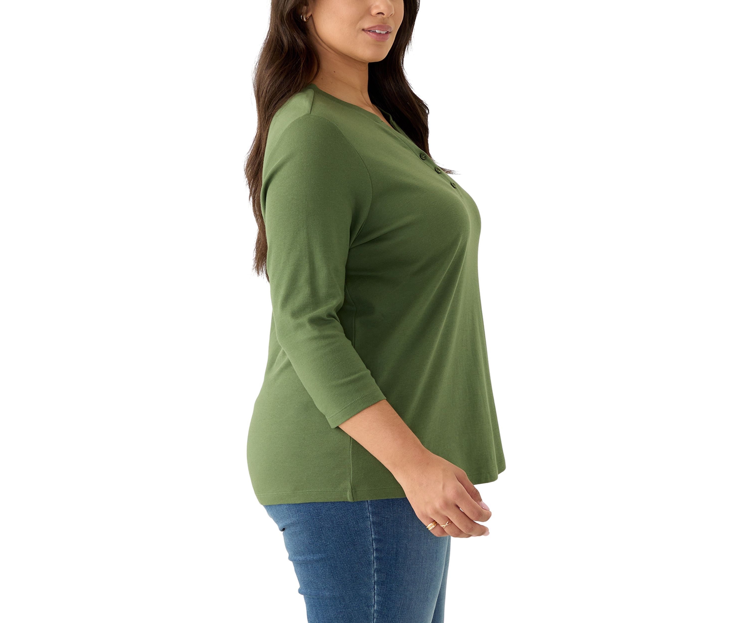 Plus Size Henley Shirt 