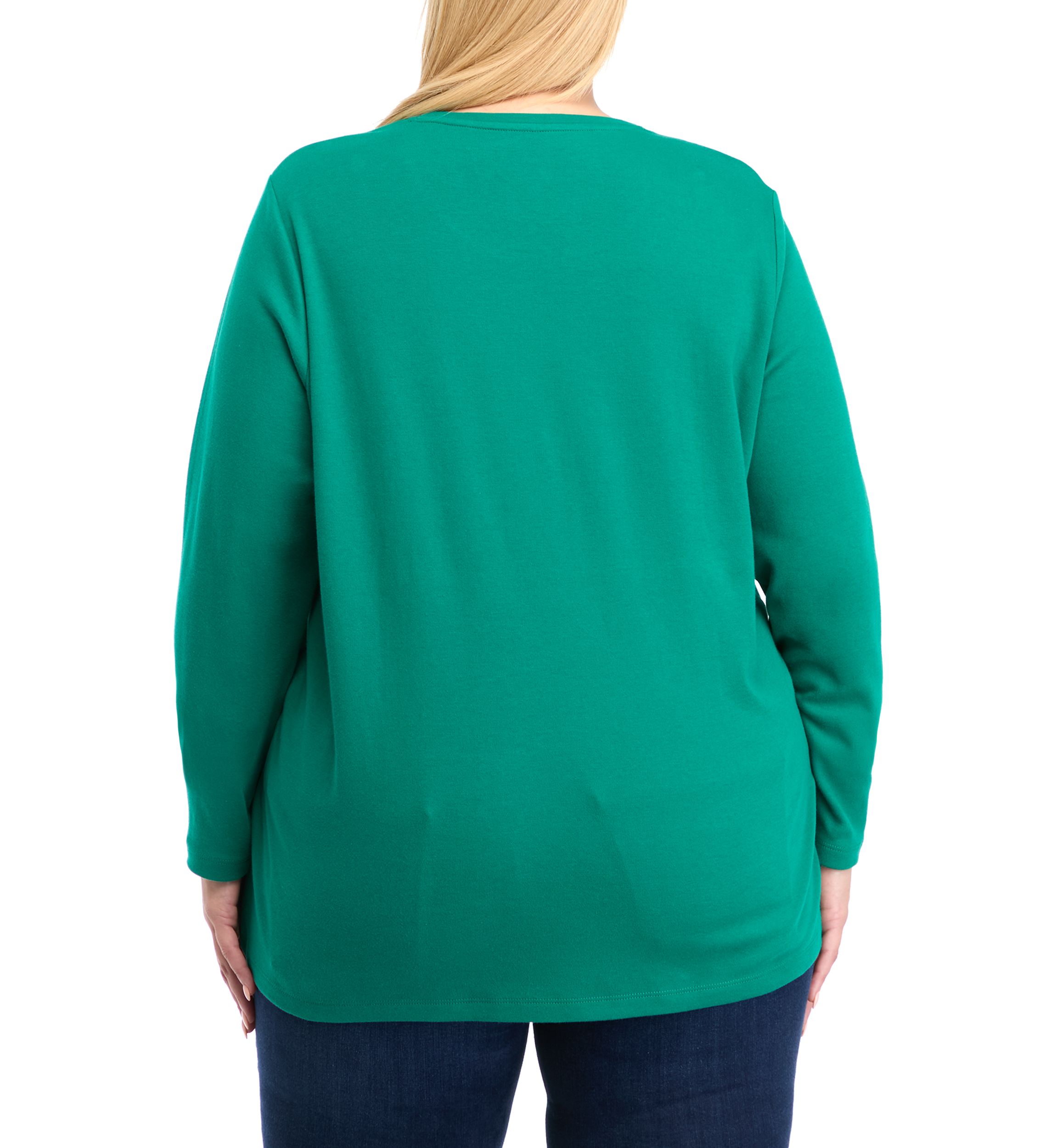 Plus Size Long Sleeve Crew Neck T-Shirt