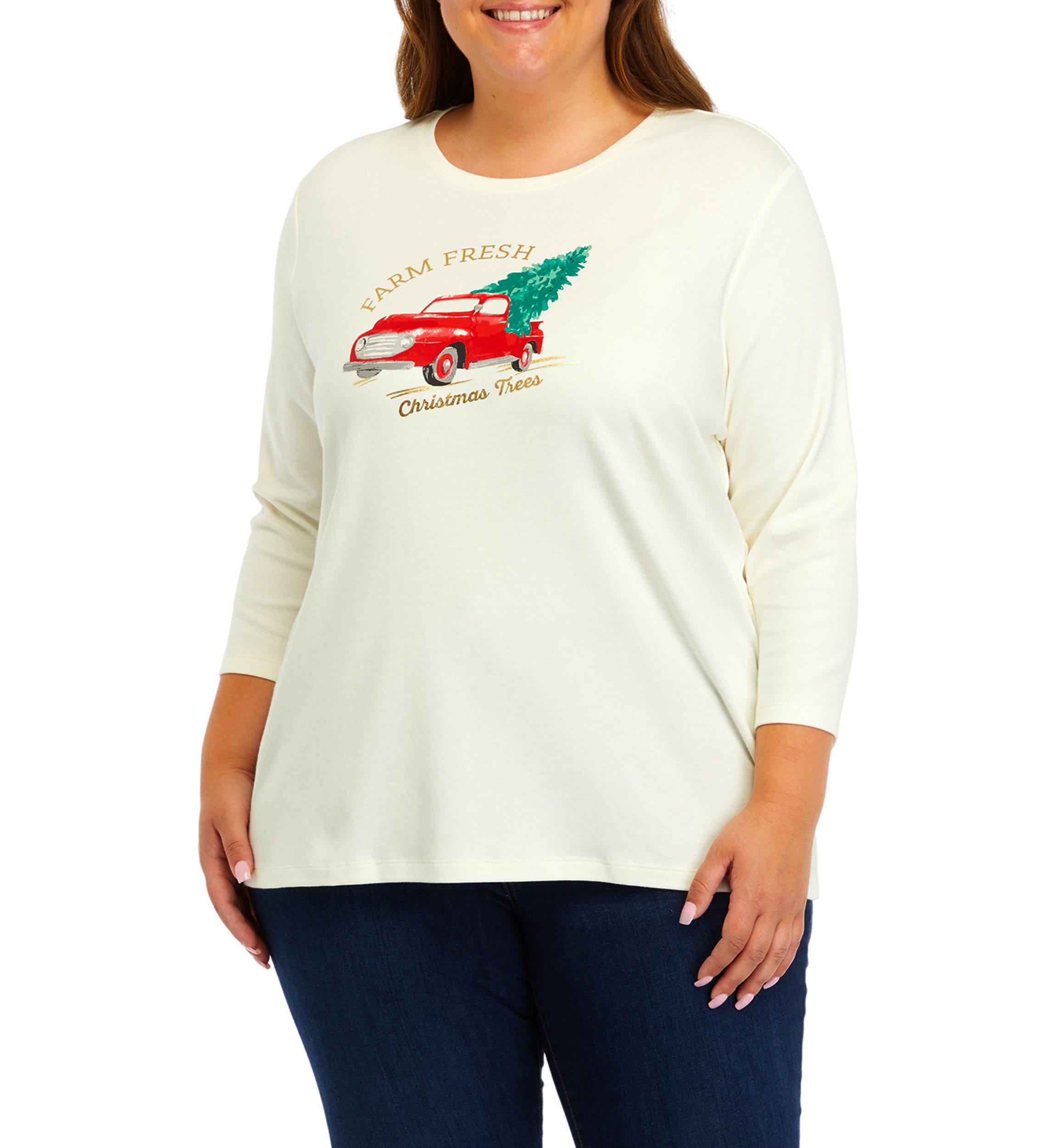 Plus Size Holiday Graphic T-Shirt 