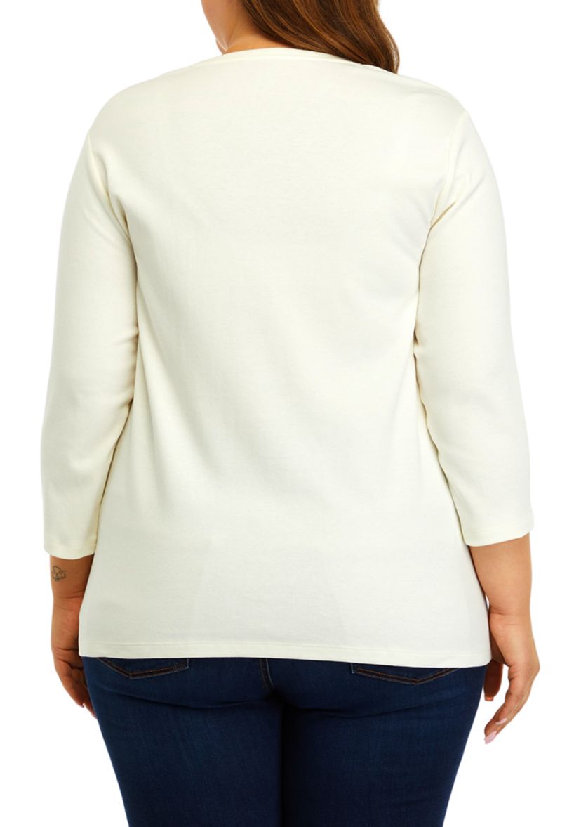 Plus Size Holiday Graphic T-Shirt 