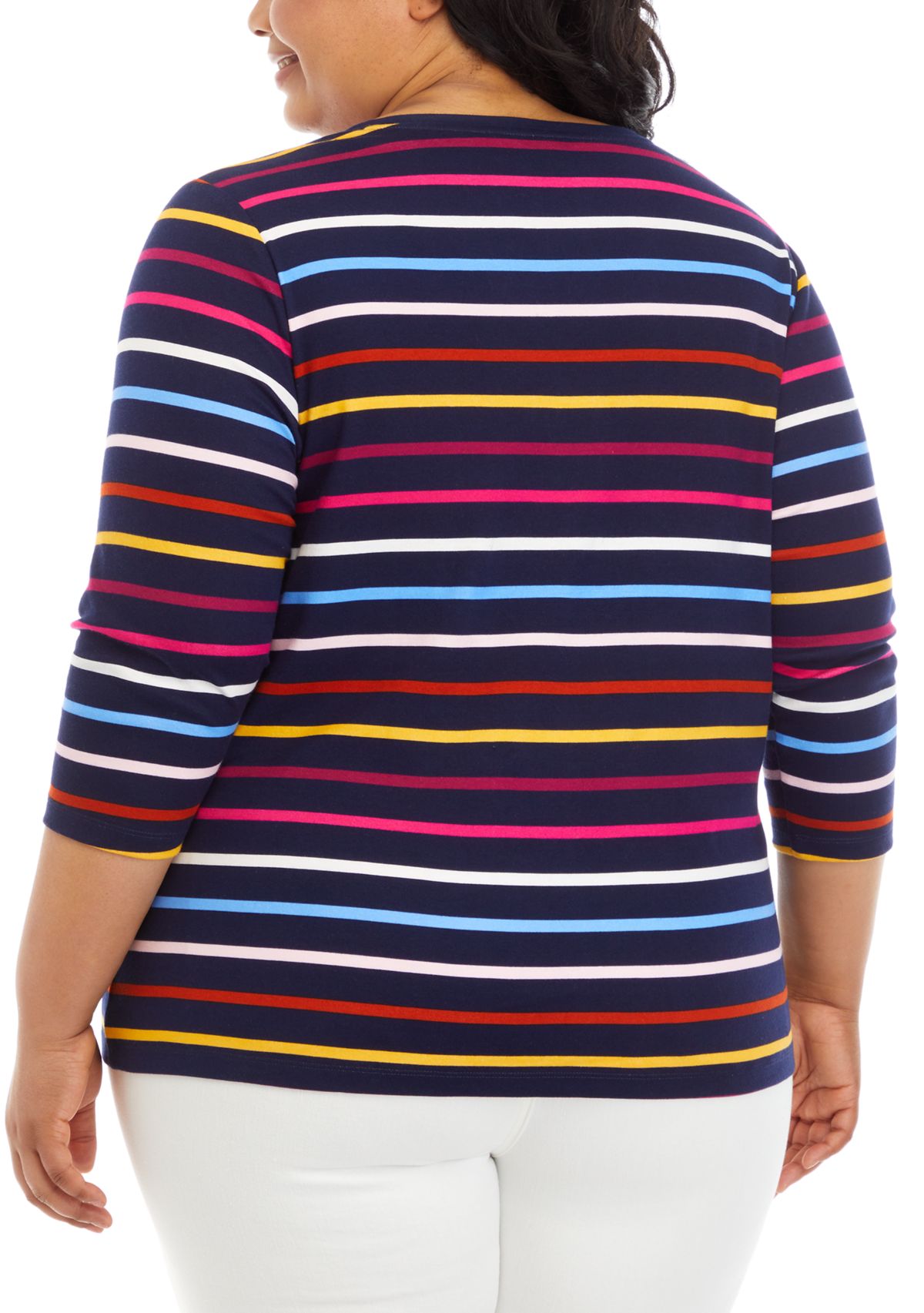Plus Size Striped Top