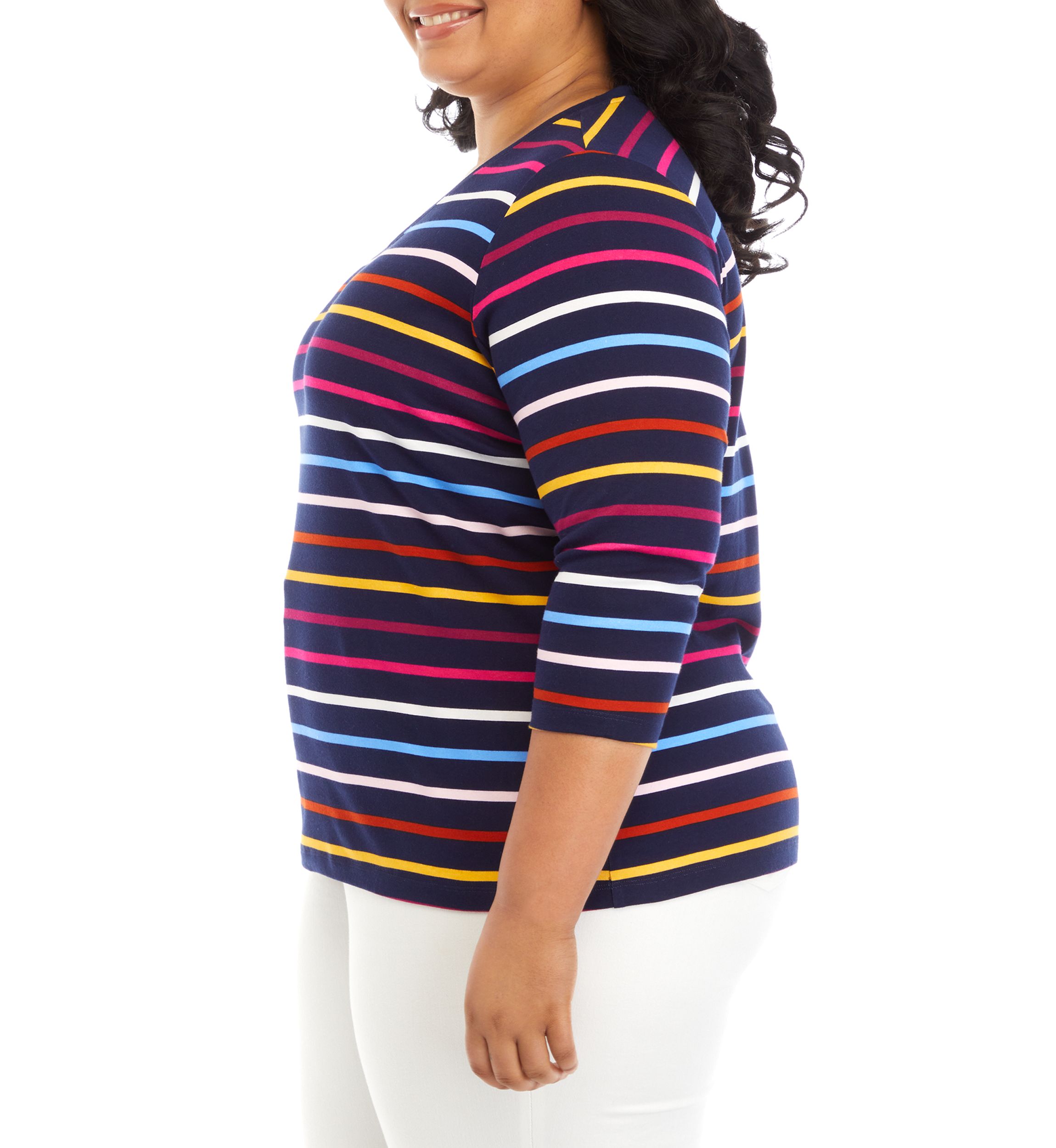 Plus Size Striped Top