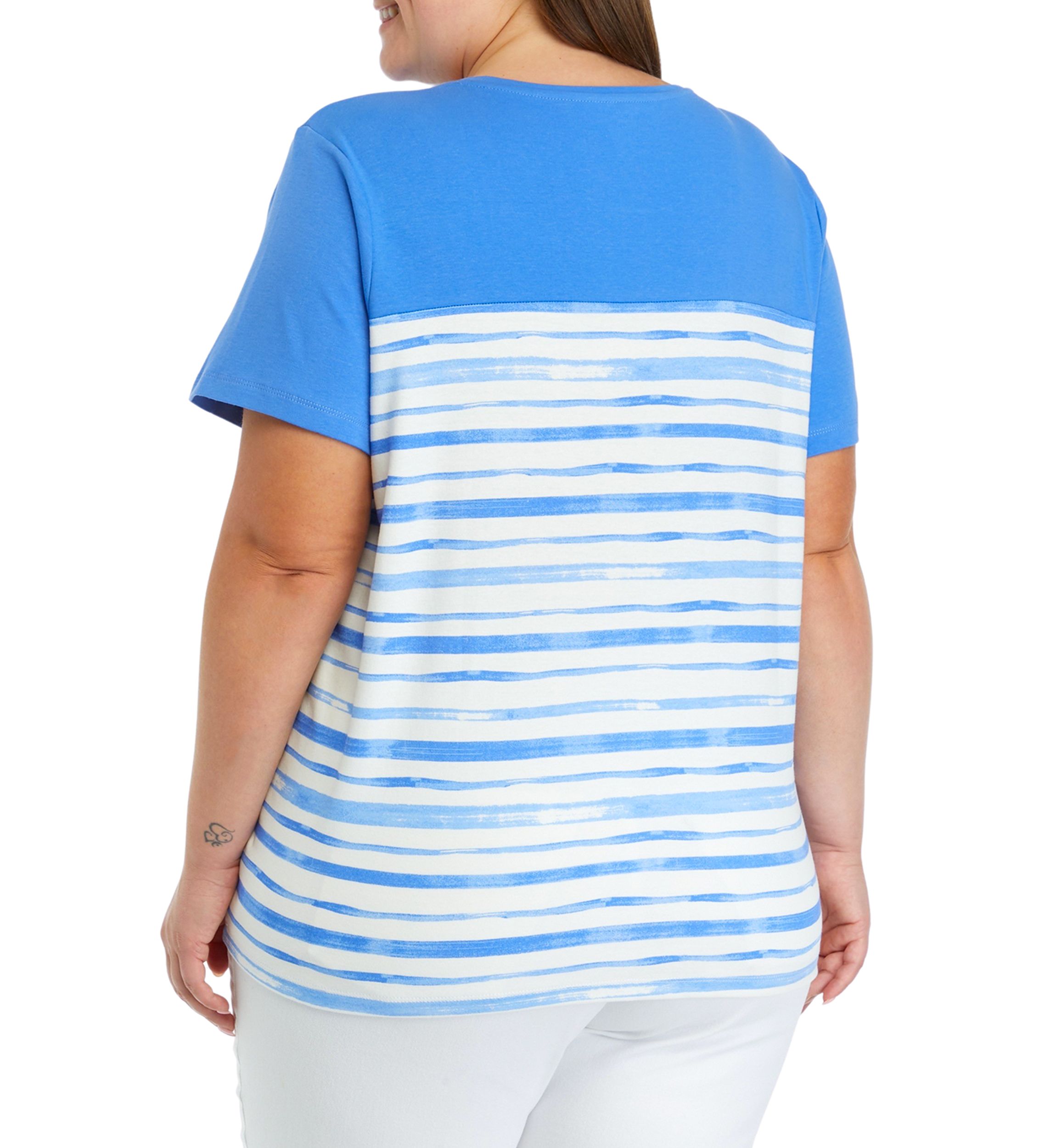 Plus Size Short Sleeve Crew Neck Graphic T-Shirt