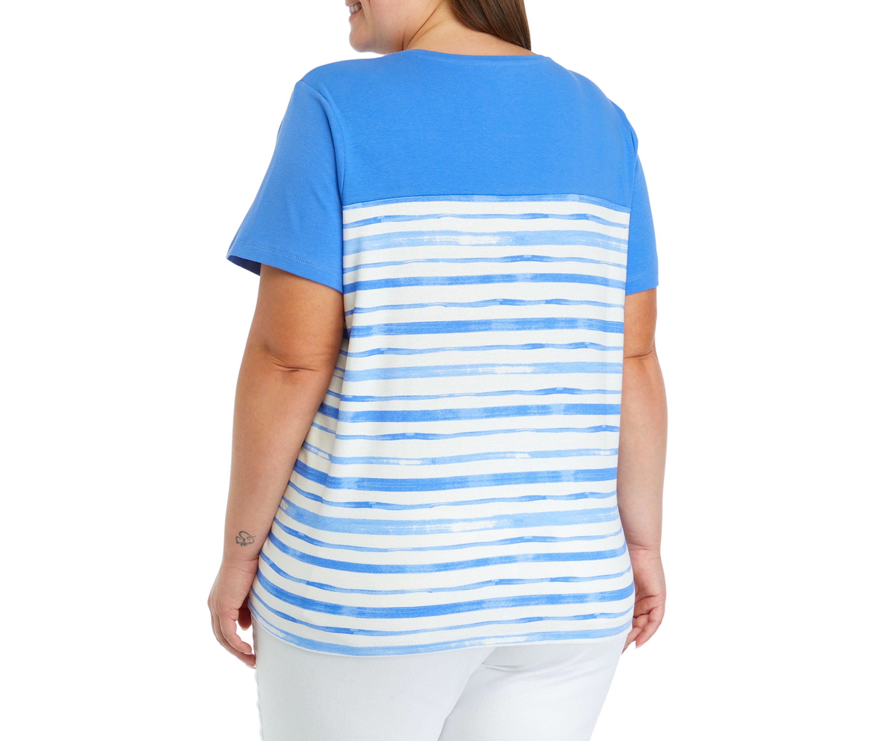 Plus Size Short Sleeve Crew Neck Graphic T-Shirt