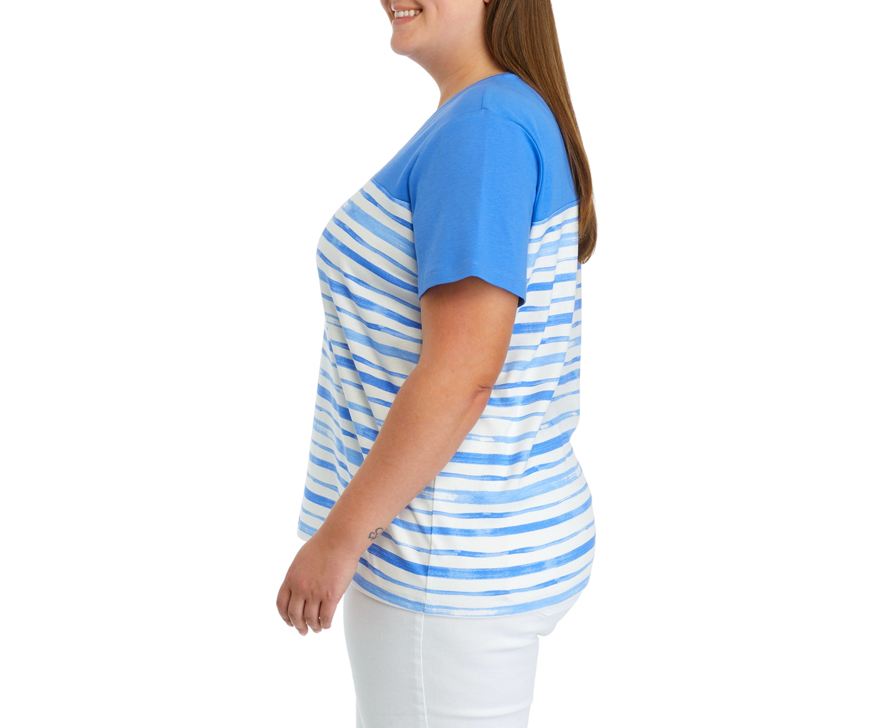 Plus Size Short Sleeve Crew Neck Graphic T-Shirt