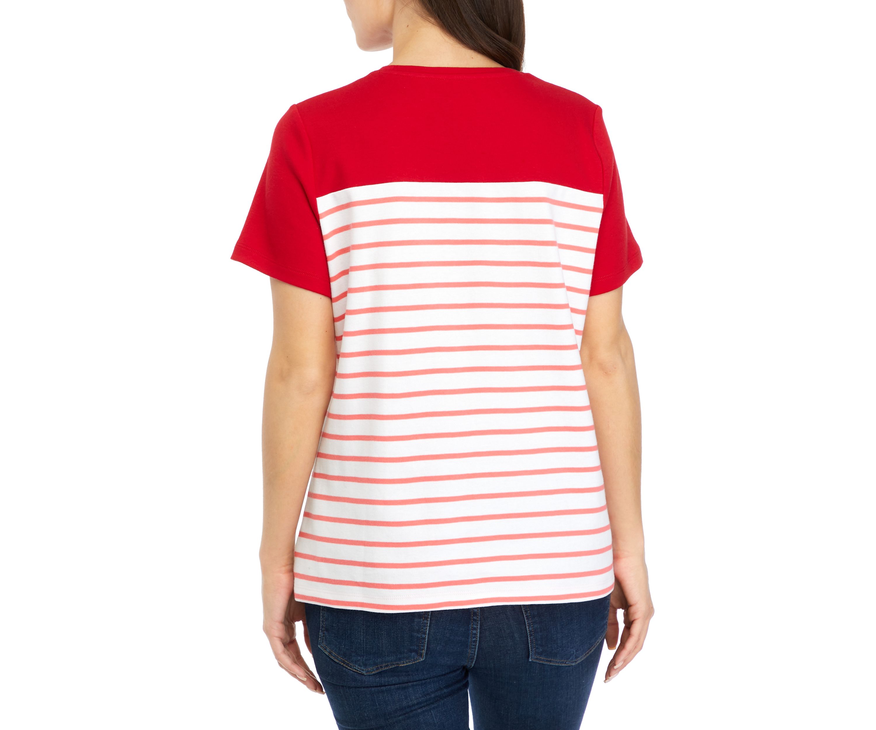 Plus Size Short Sleeve Printed Shirt