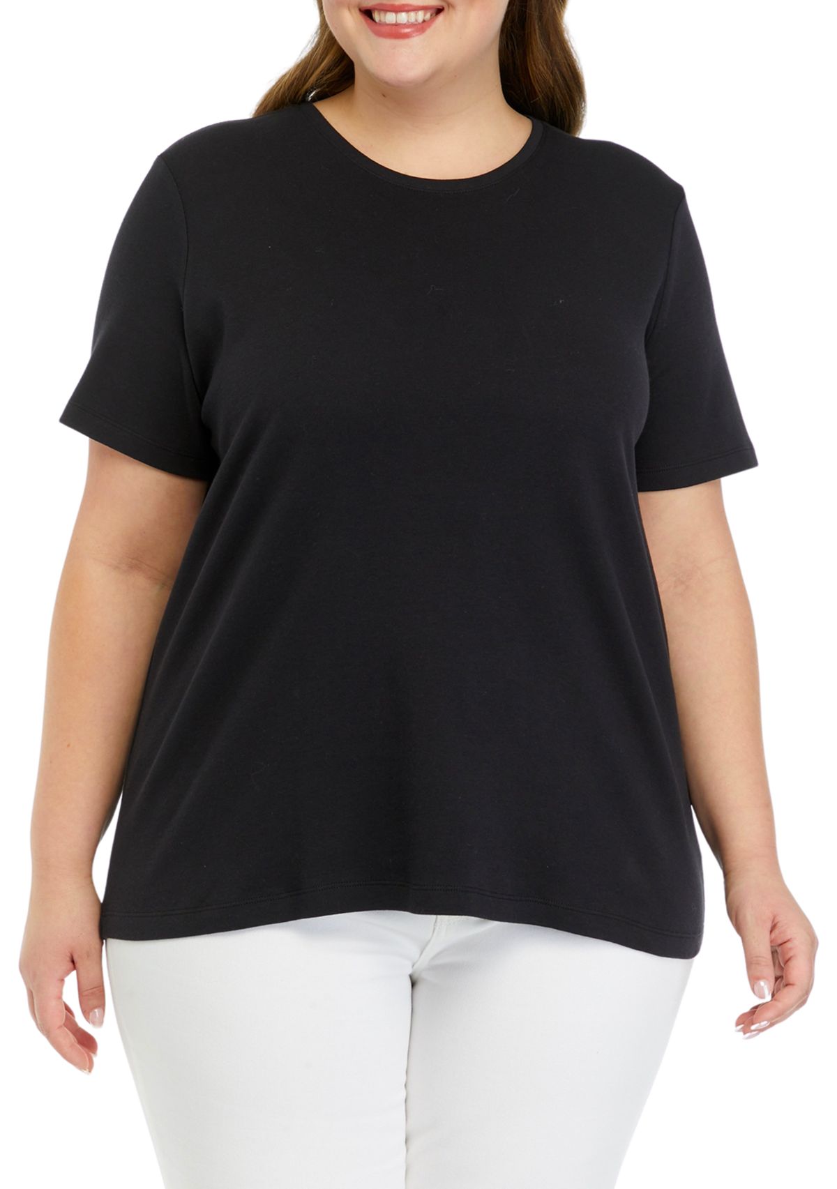 Plus Size Short Sleeve Crew Neck T-Shirt