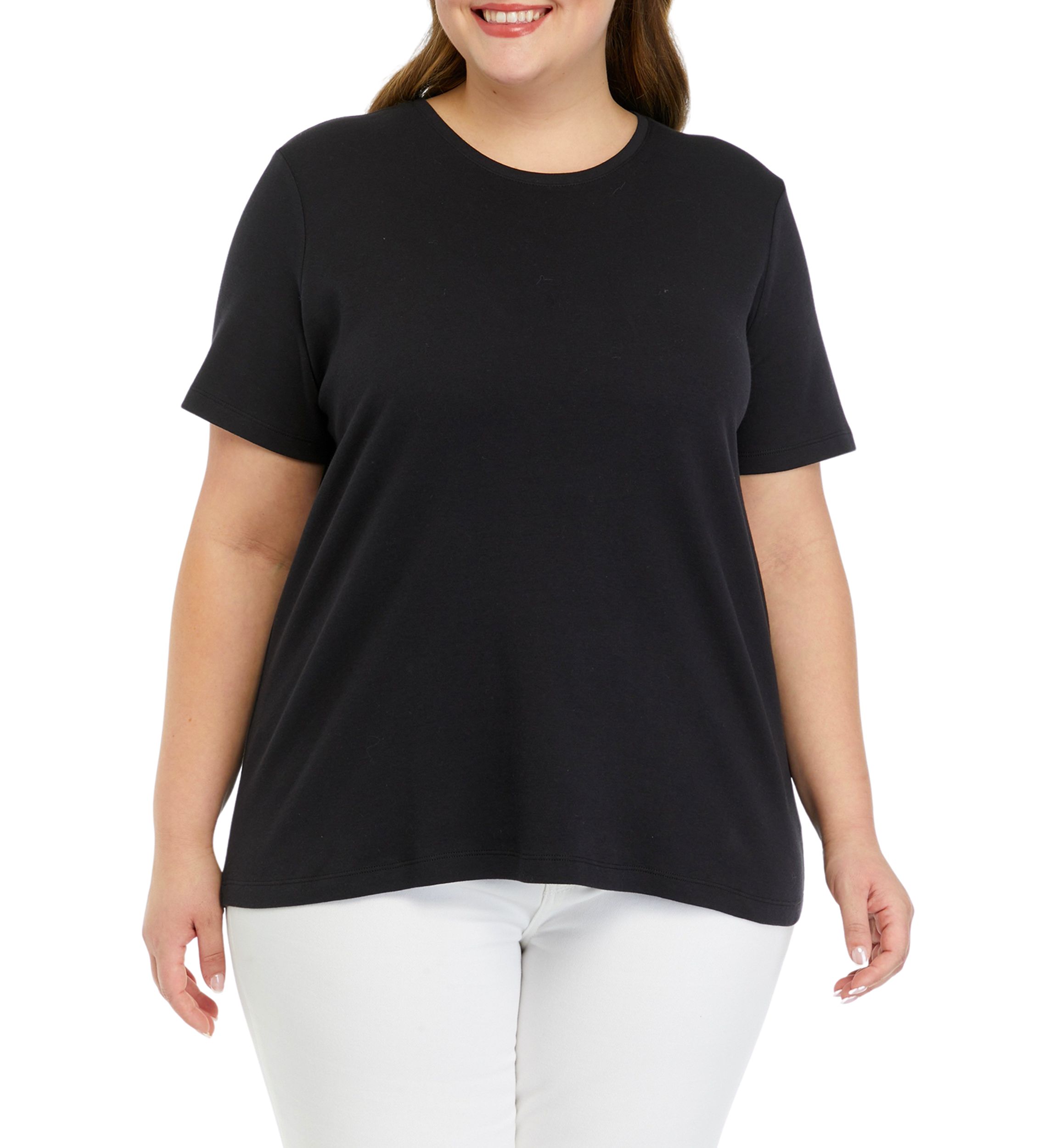 Plus Size Short Sleeve Crew Neck T-Shirt