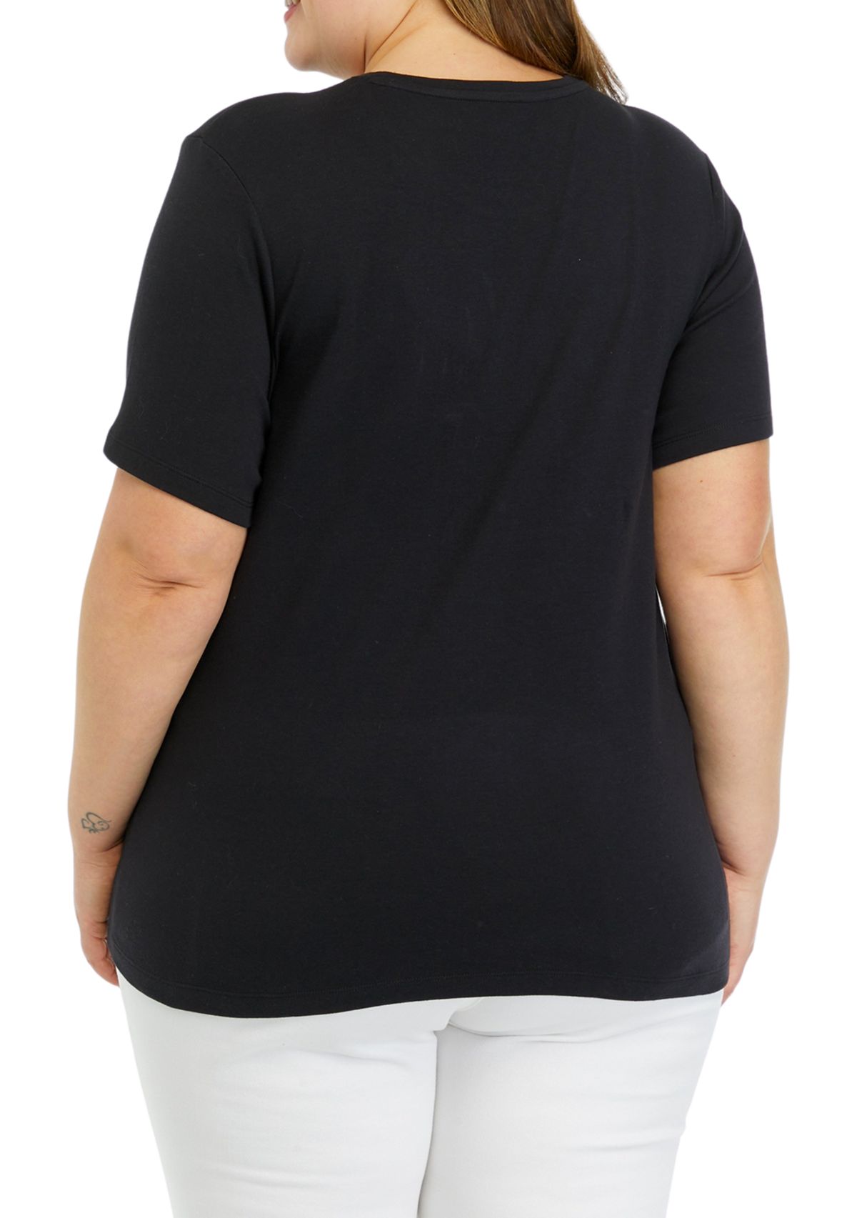 Plus Size Short Sleeve Crew Neck T-Shirt