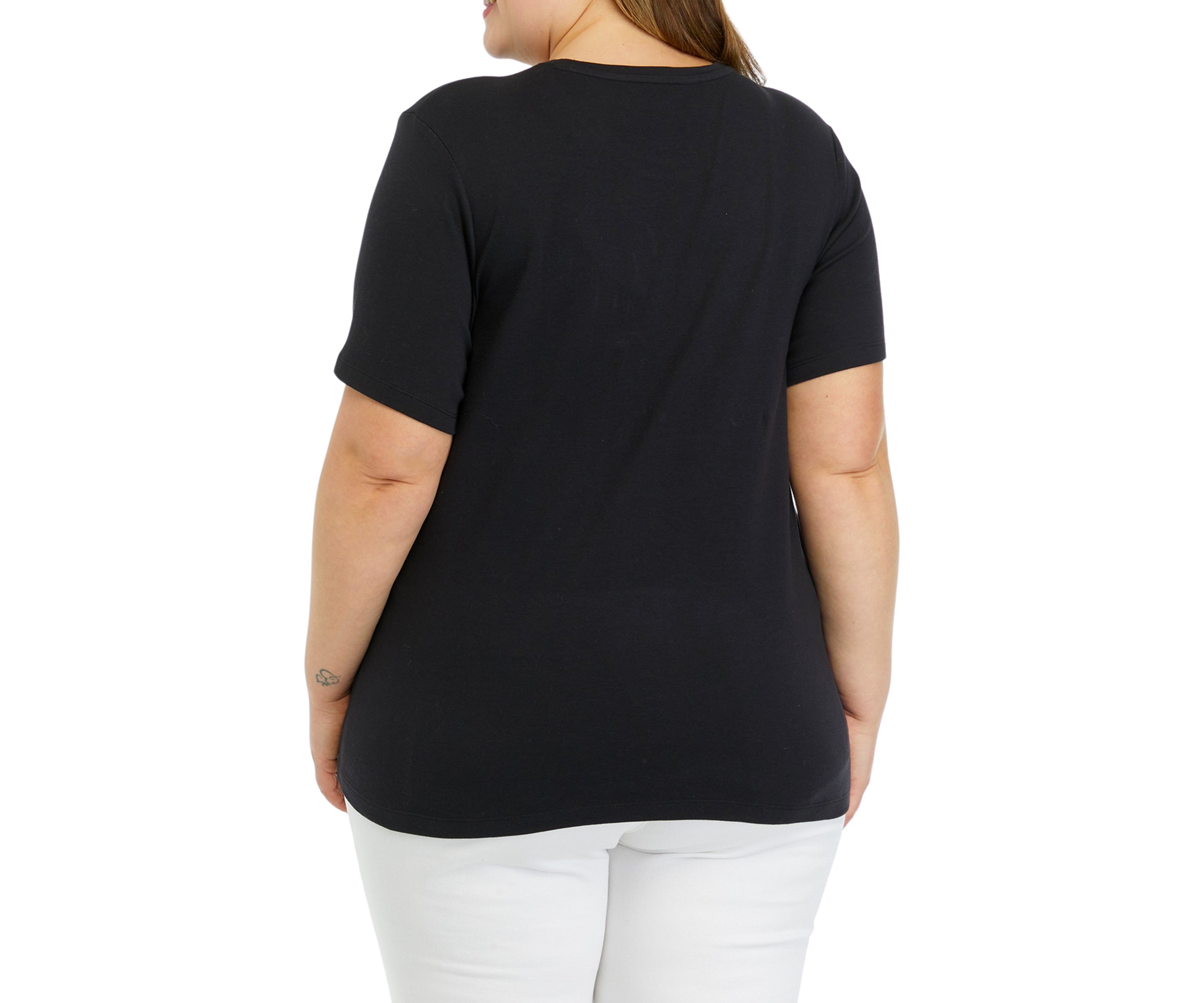 Plus Size Short Sleeve Crew Neck T-Shirt