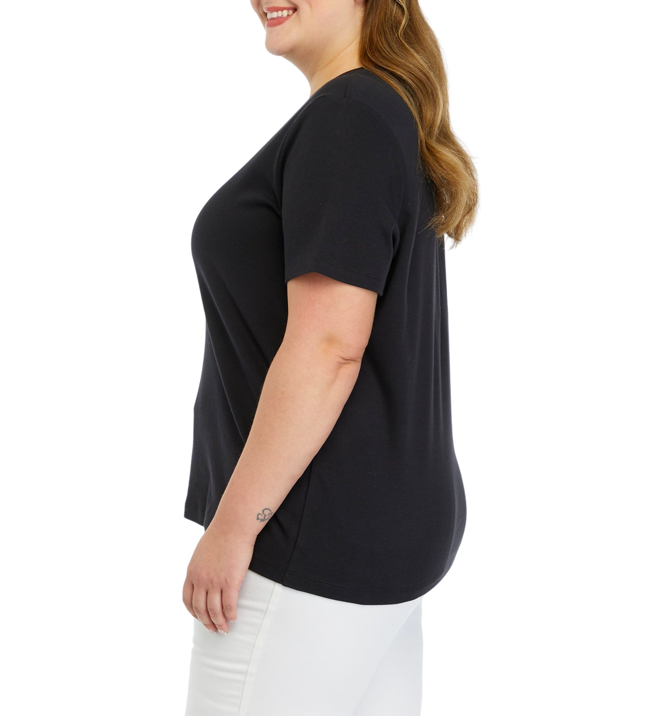 Plus Size Short Sleeve Crew Neck T-Shirt