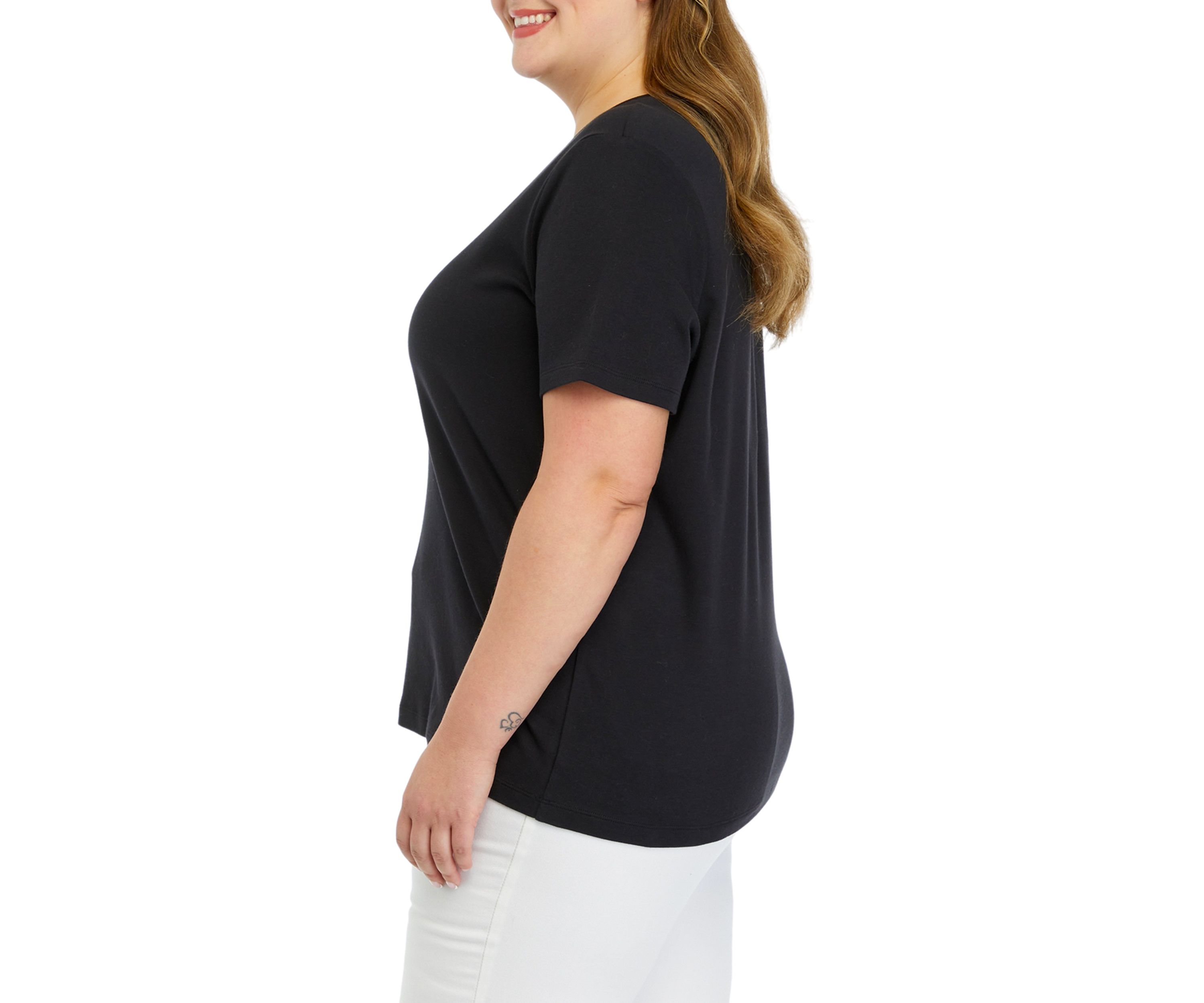 Plus Size Short Sleeve Crew Neck T-Shirt
