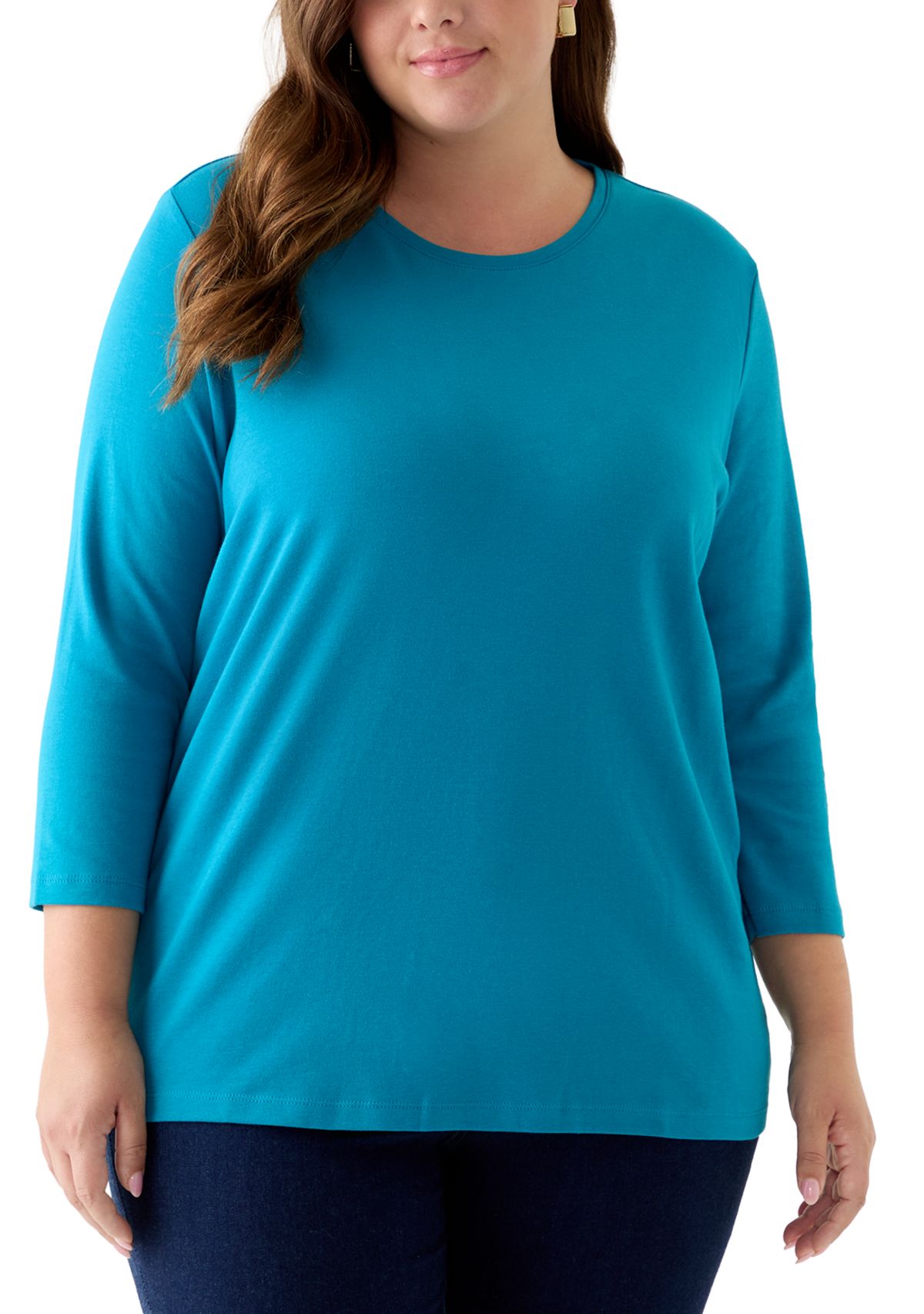 Plus Size 3/4 Sleeve T-Shirt