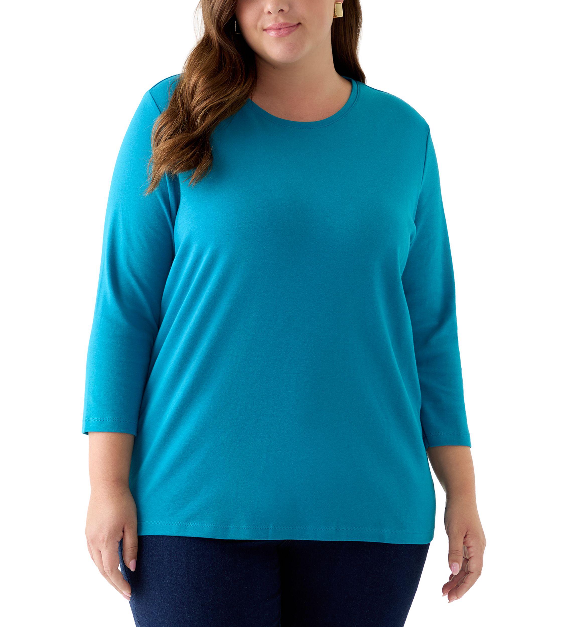 Plus Size 3/4 Sleeve T-Shirt