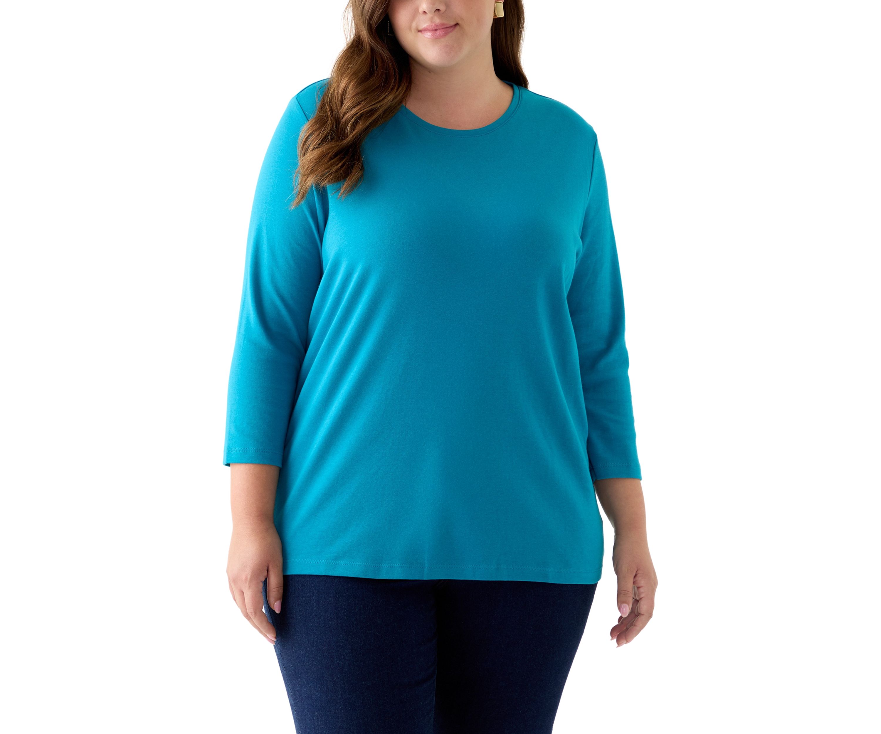 Plus Size 3/4 Sleeve T-Shirt