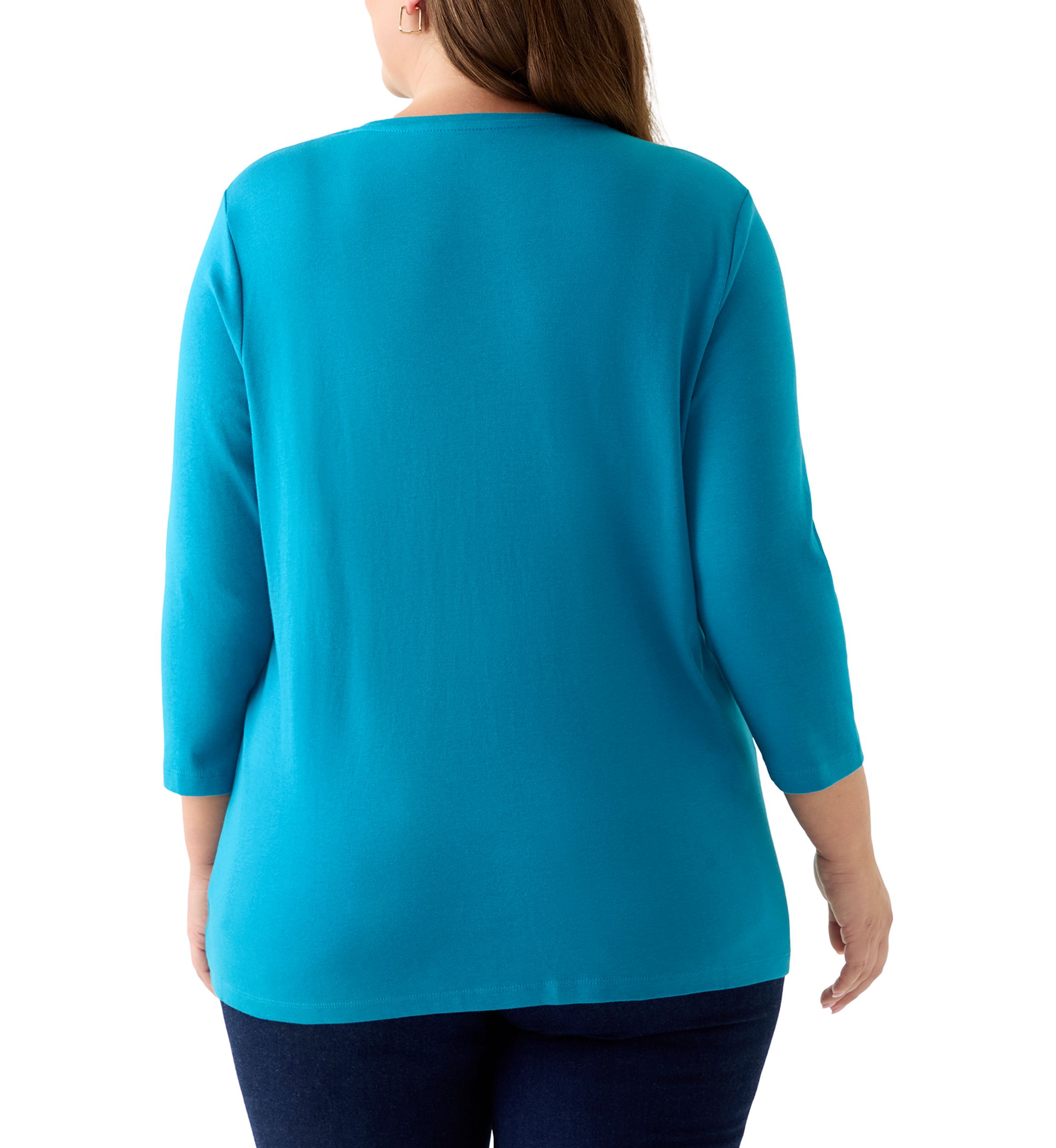 Plus Size 3/4 Sleeve T-Shirt