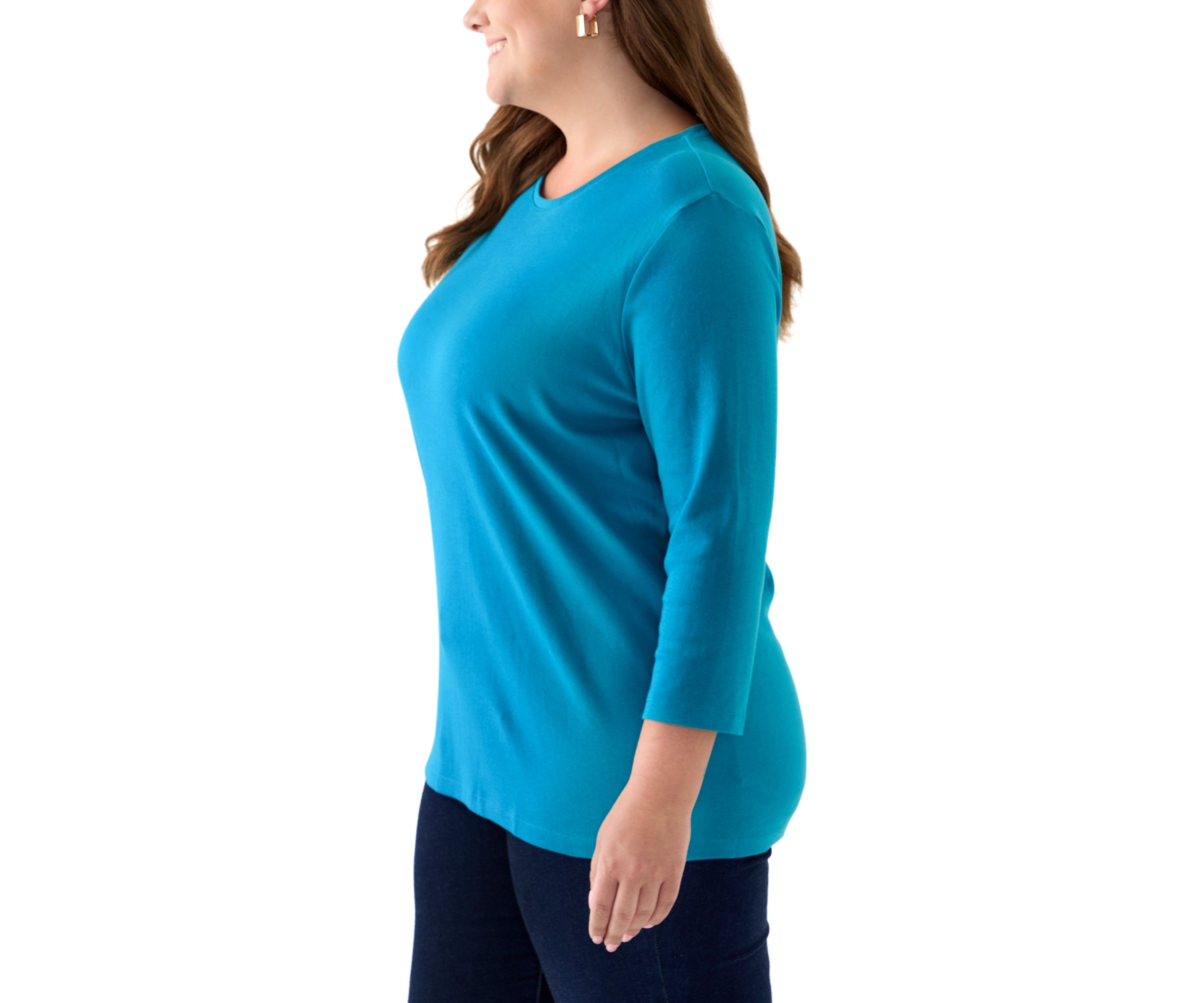 Plus Size 3/4 Sleeve T-Shirt