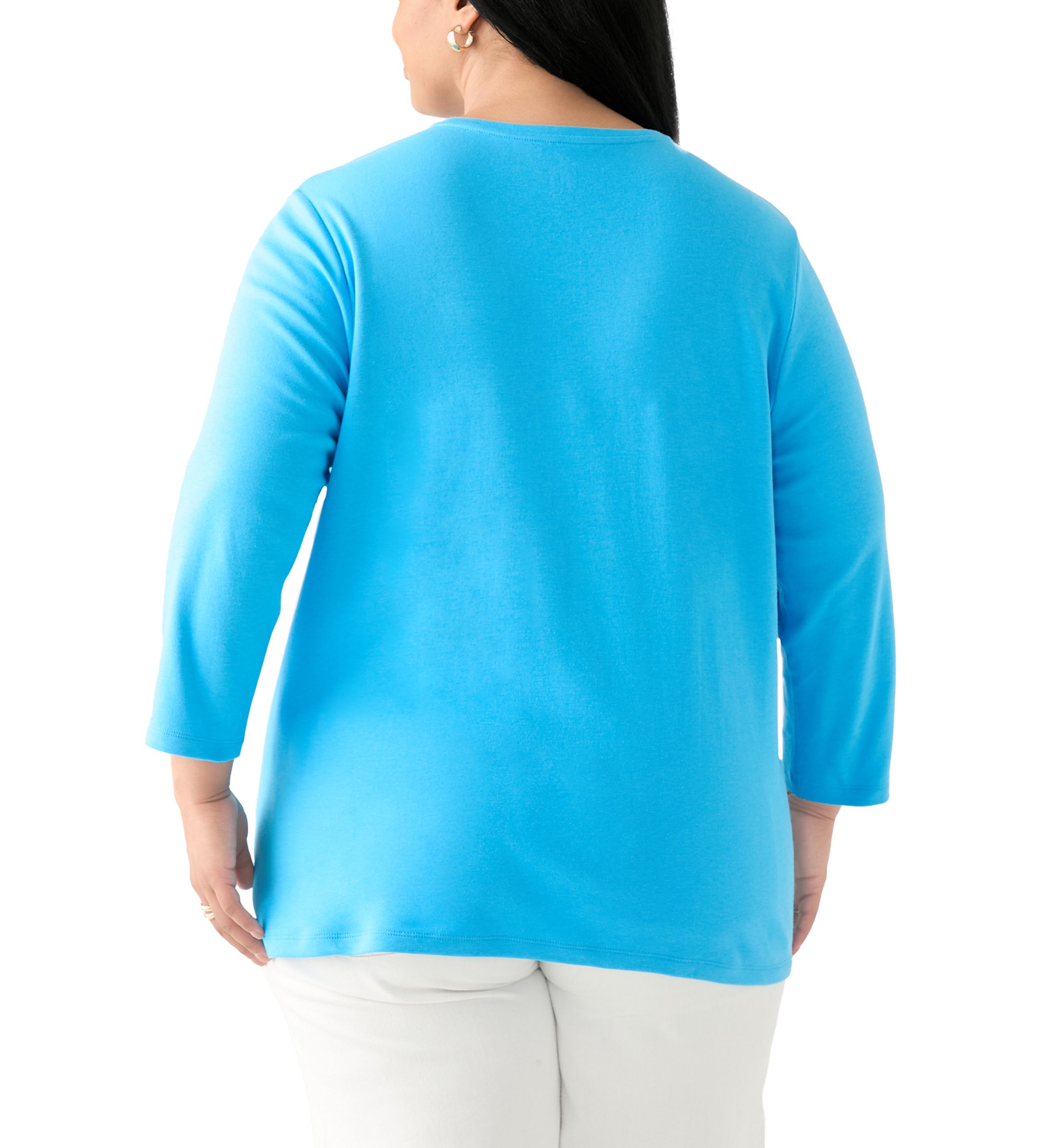 Plus Size Long Sleeve Crew Neck T-Shirt