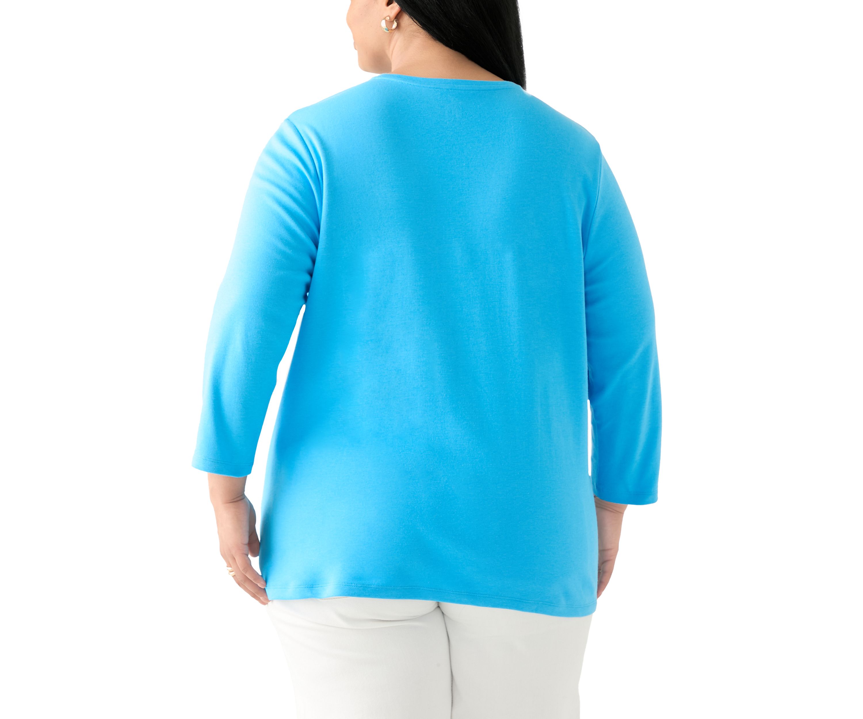 Plus Size Long Sleeve Crew Neck T-Shirt