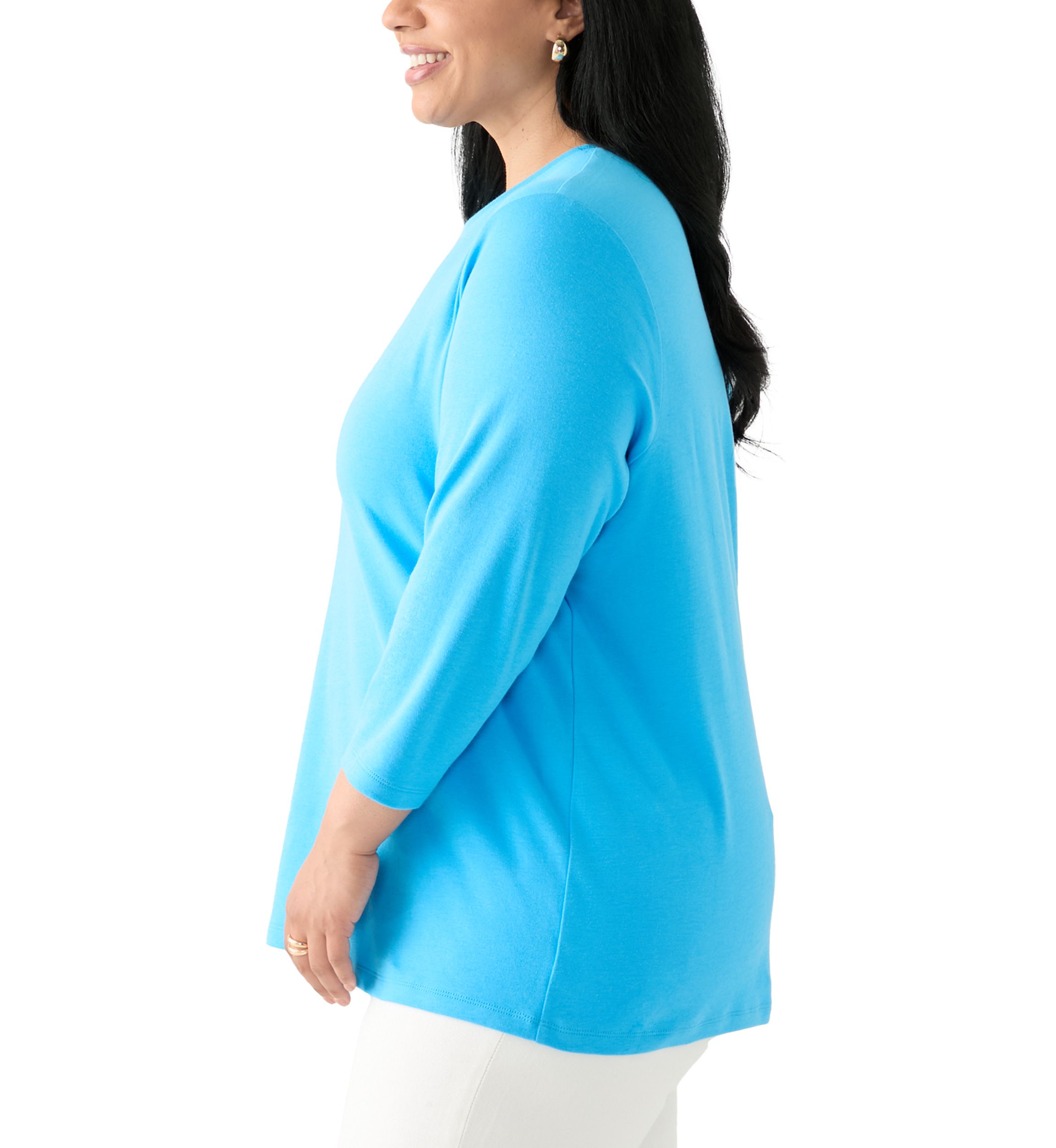 Plus Size Long Sleeve Crew Neck T-Shirt