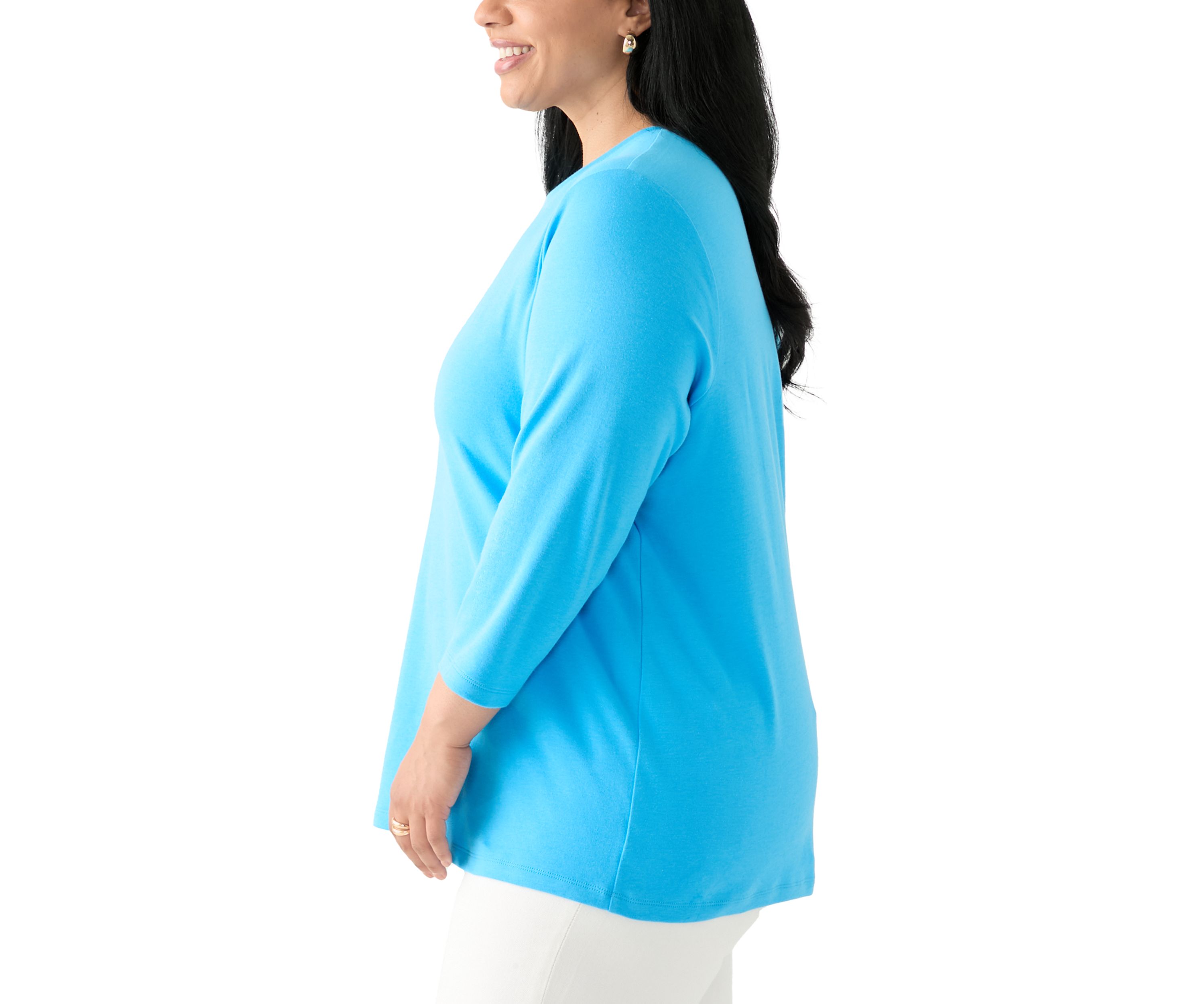 Plus Size Long Sleeve Crew Neck T-Shirt