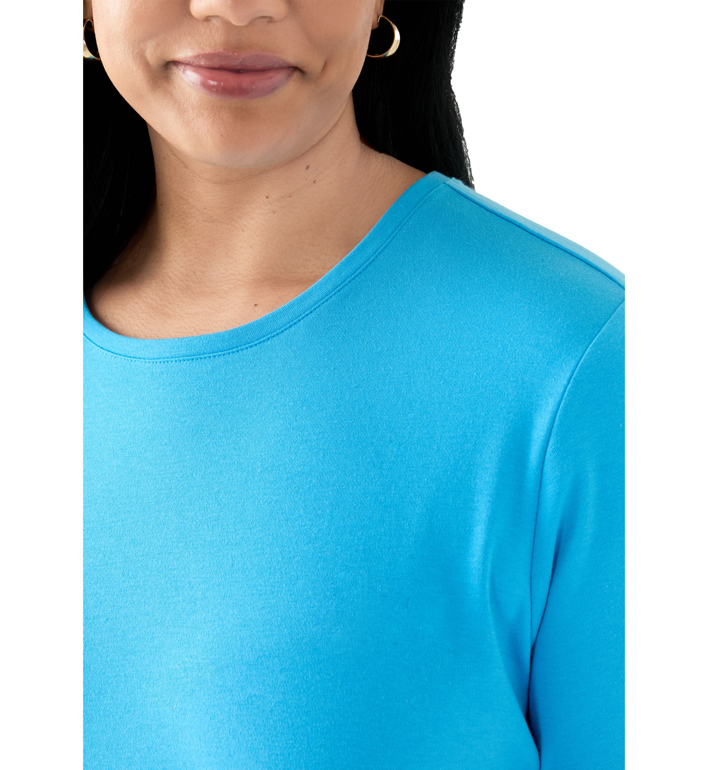 Plus Size Long Sleeve Crew Neck T-Shirt