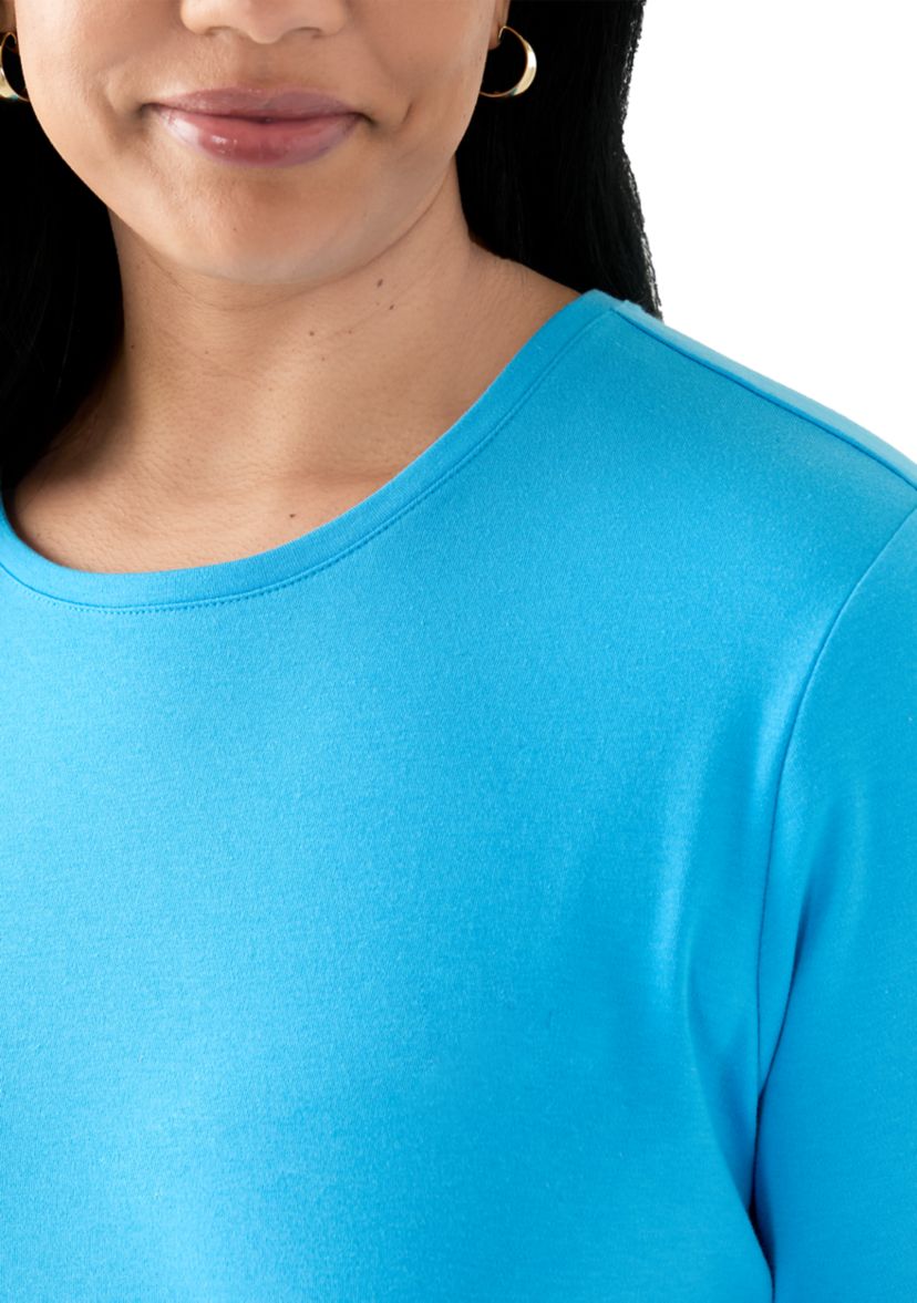 Plus Size Long Sleeve Crew Neck T-Shirt