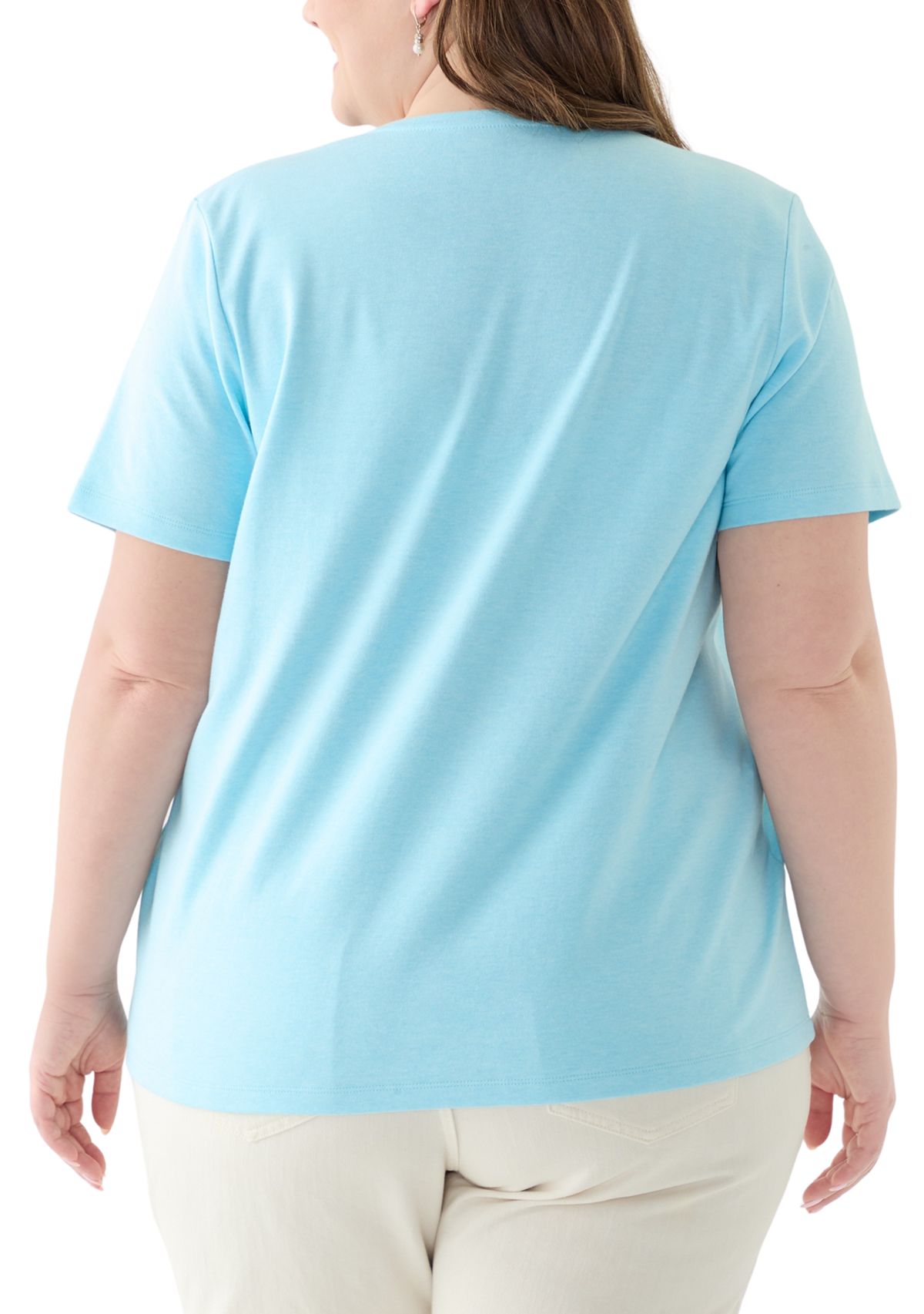 Plus Size Seashell Graphic T-Shirt 