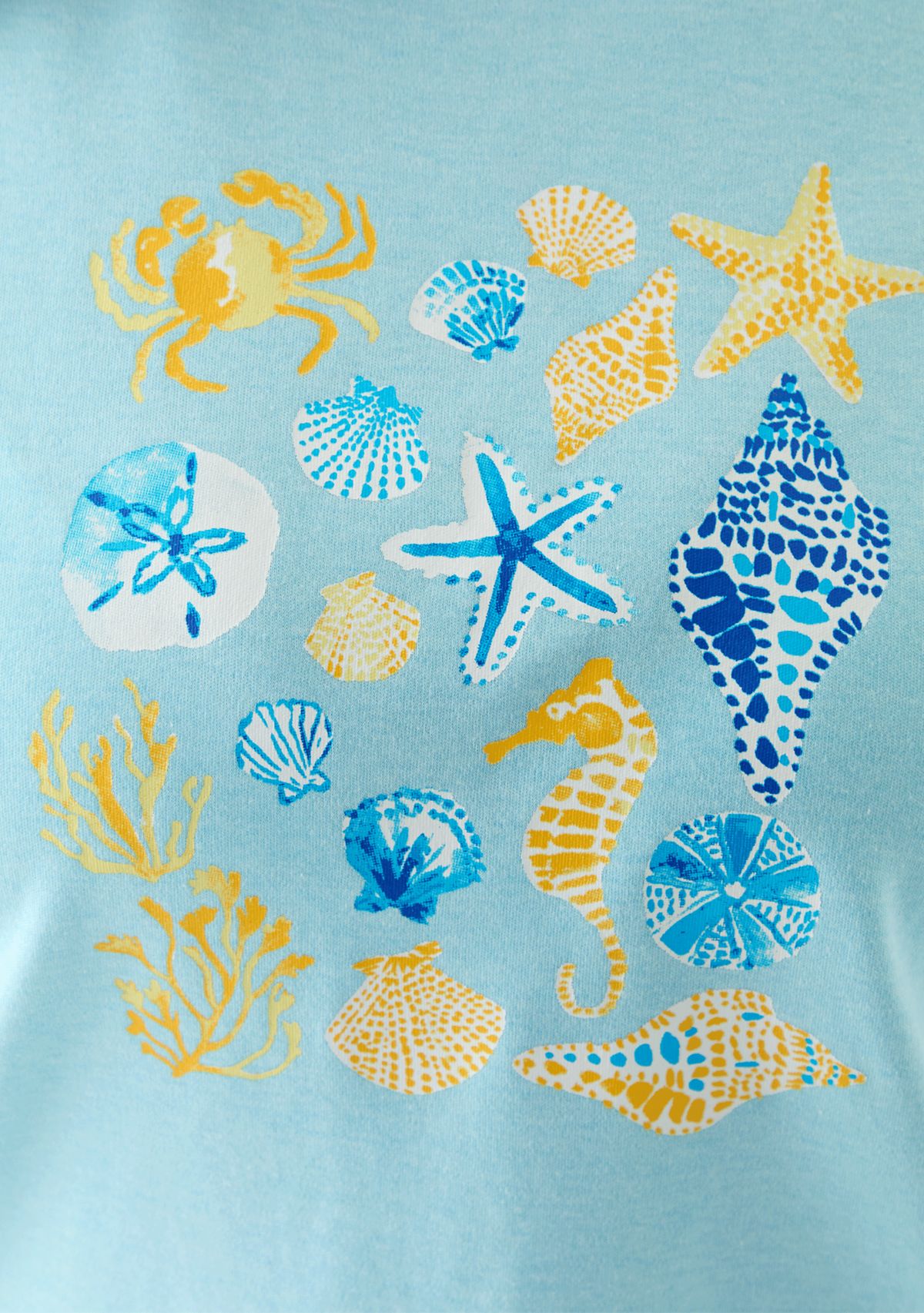 Plus Size Seashell Graphic T-Shirt 