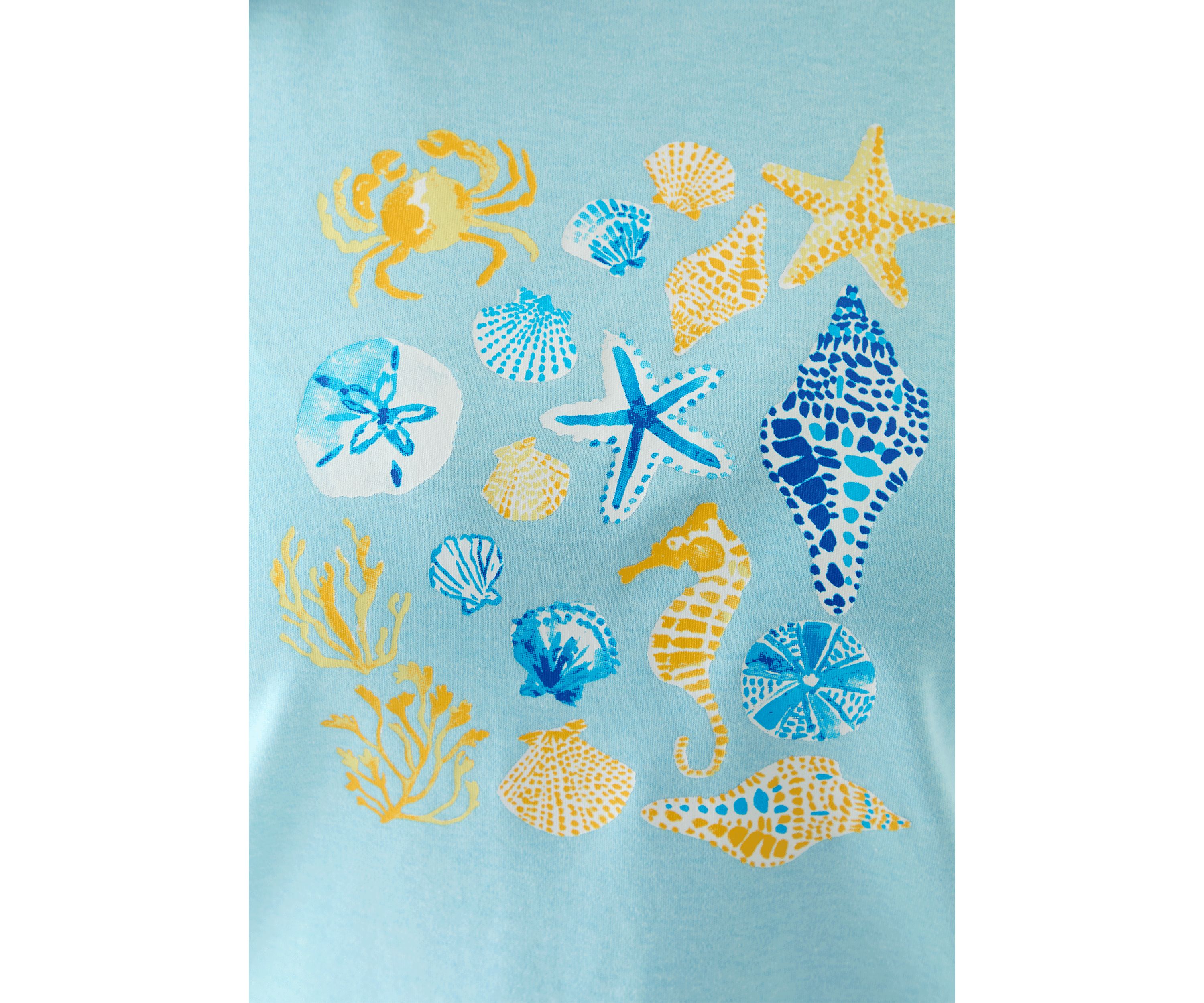 Plus Size Seashell Graphic T-Shirt 