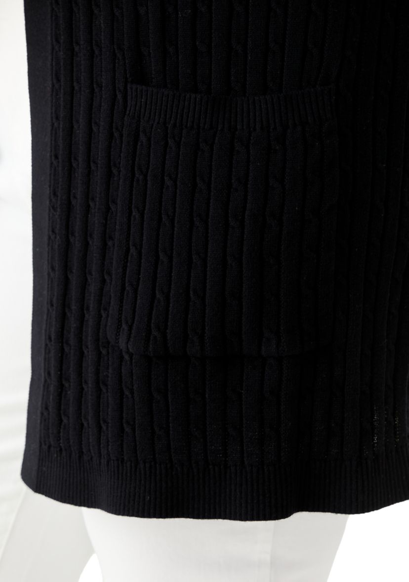 Plus Size Cable Knit Cardigan